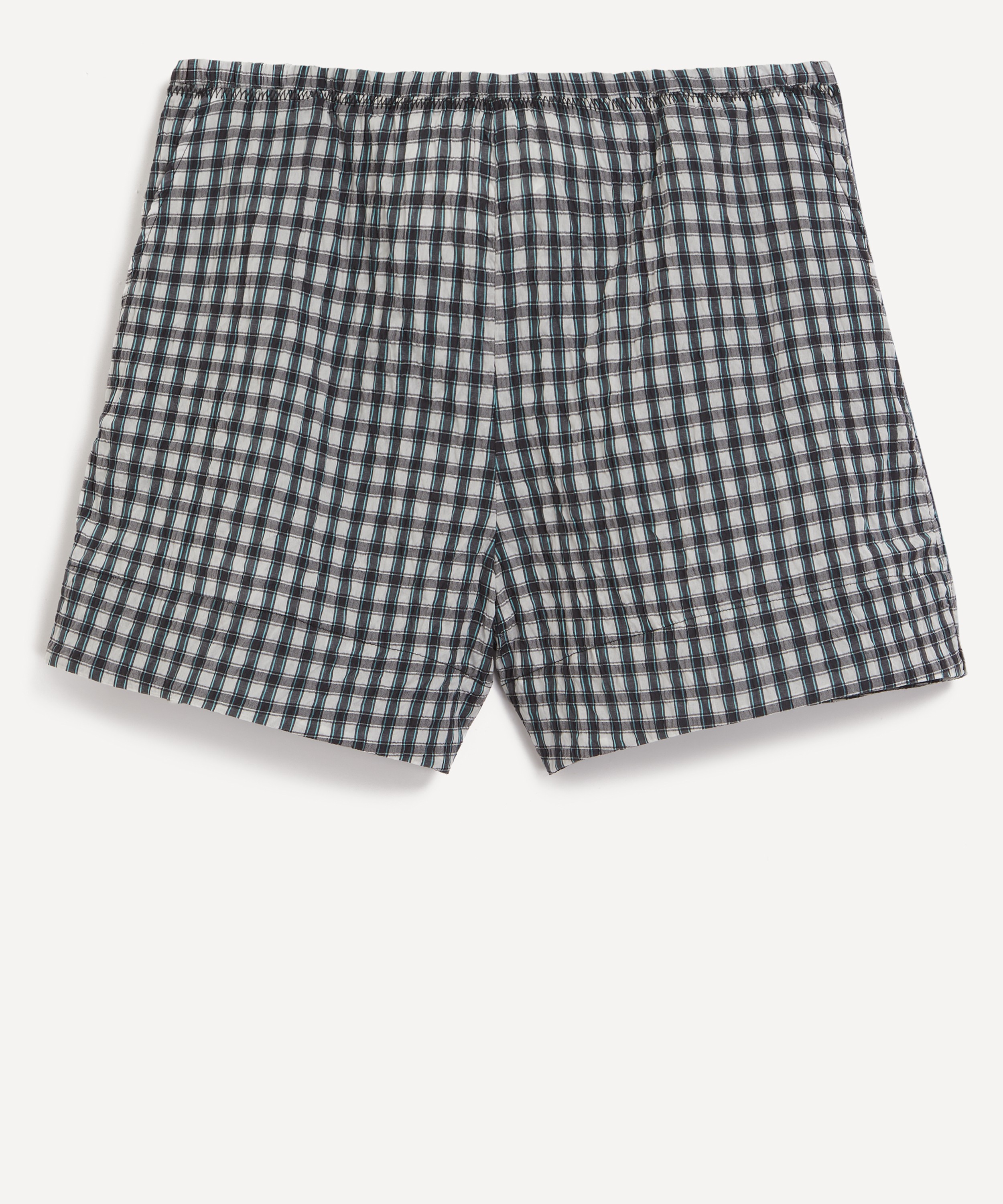 Ganni - Seersucker Check Elasticated Shorts image number 0