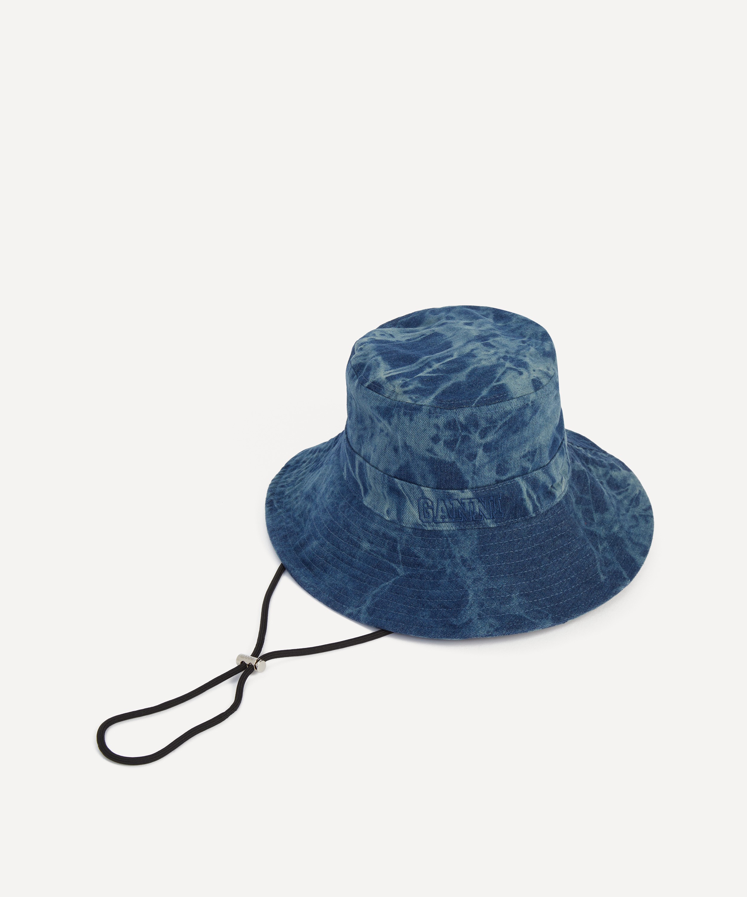 Ganni - Bleached Denim Bucket Hat