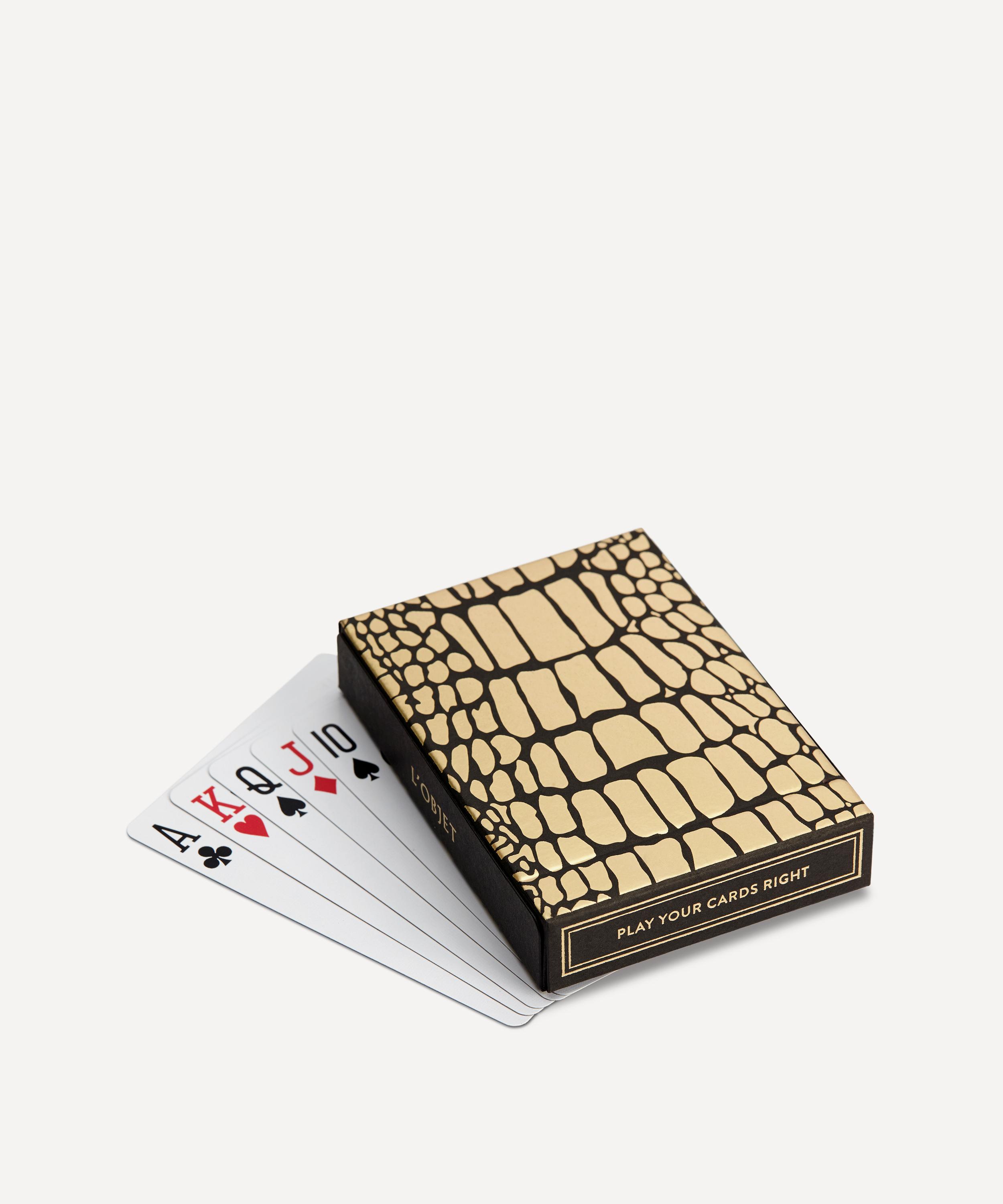 L'Objet - Crocodile Box with Playing Cards image number 0