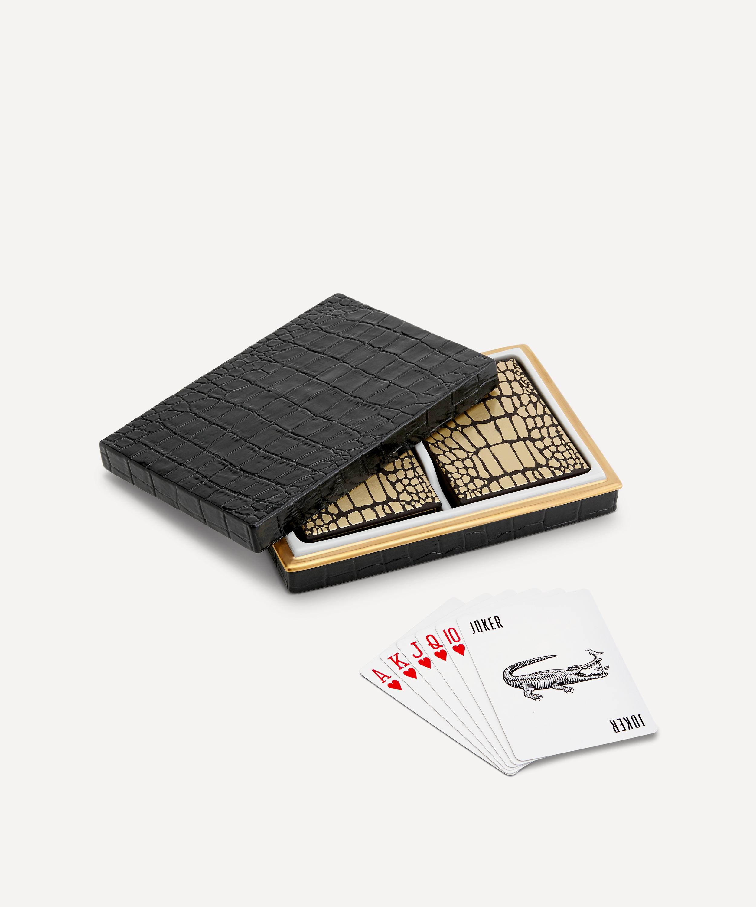 L'Objet - Crocodile Box with Playing Cards image number 2