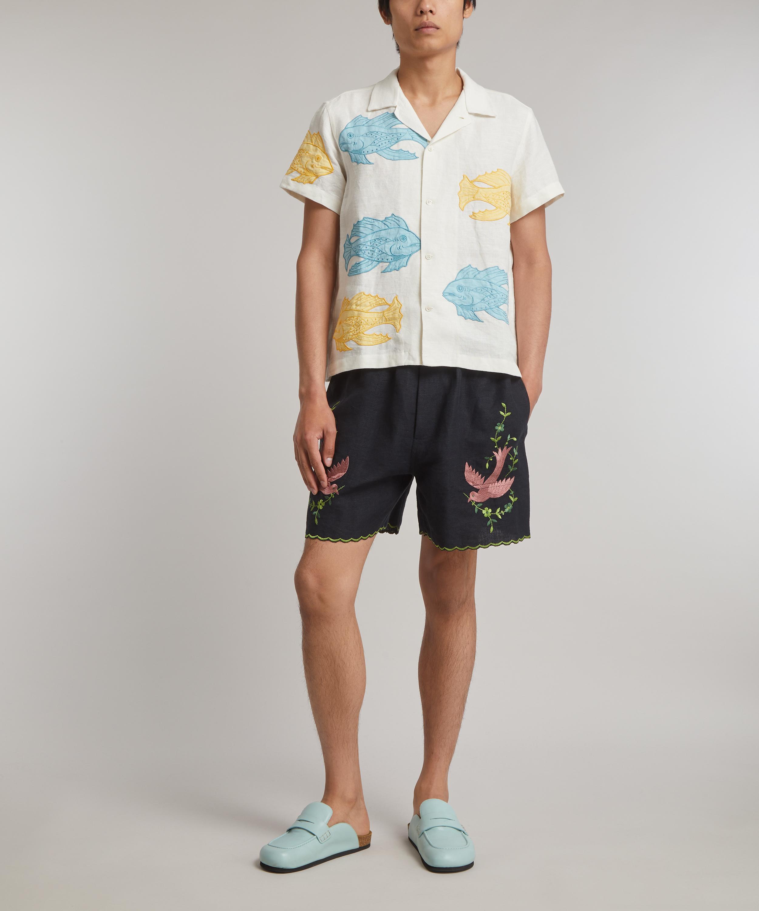 Bode - Piscine Appliqué Short Sleeve Shirt image number 1