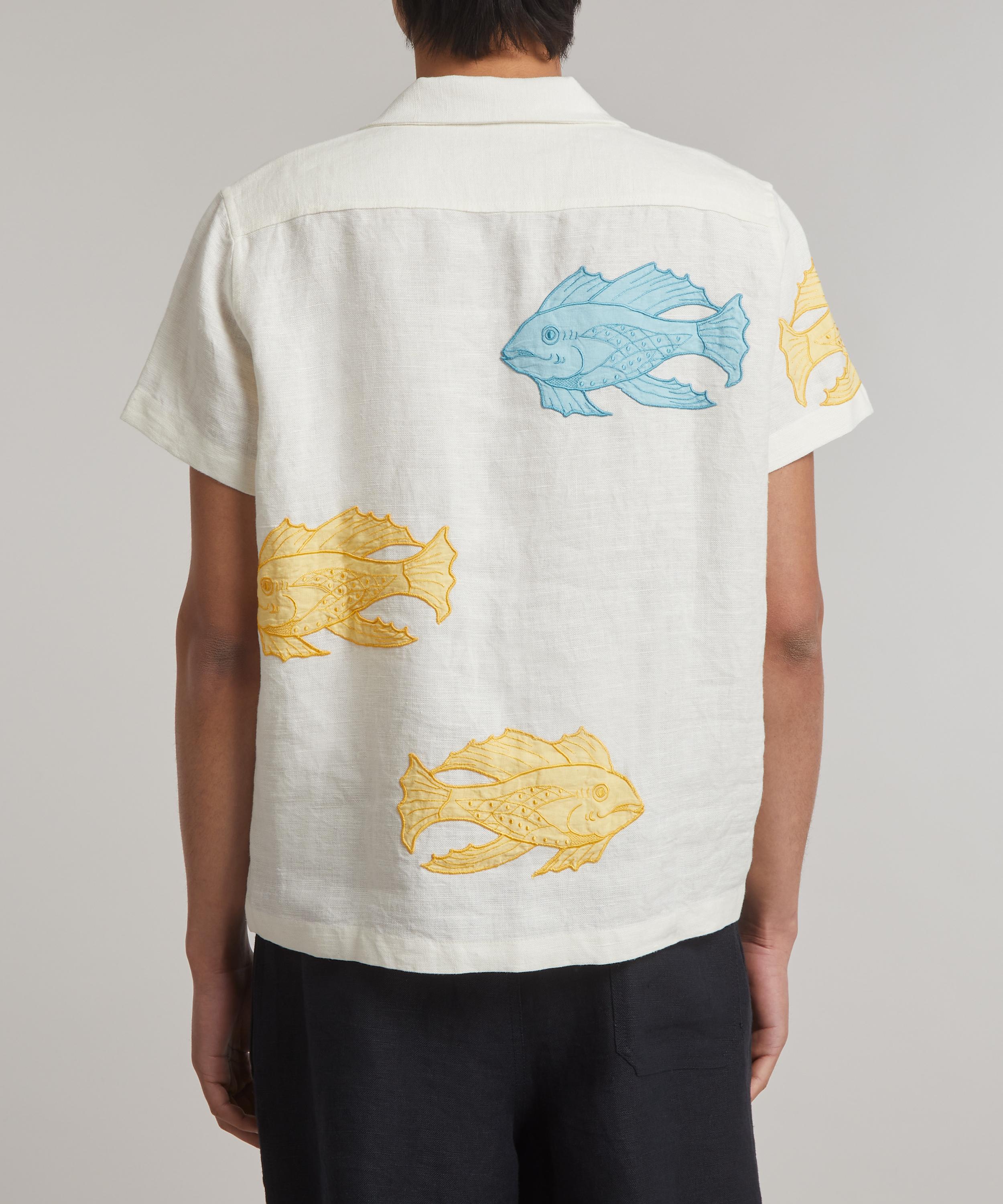 Bode - Piscine Appliqué Short Sleeve Shirt image number 3