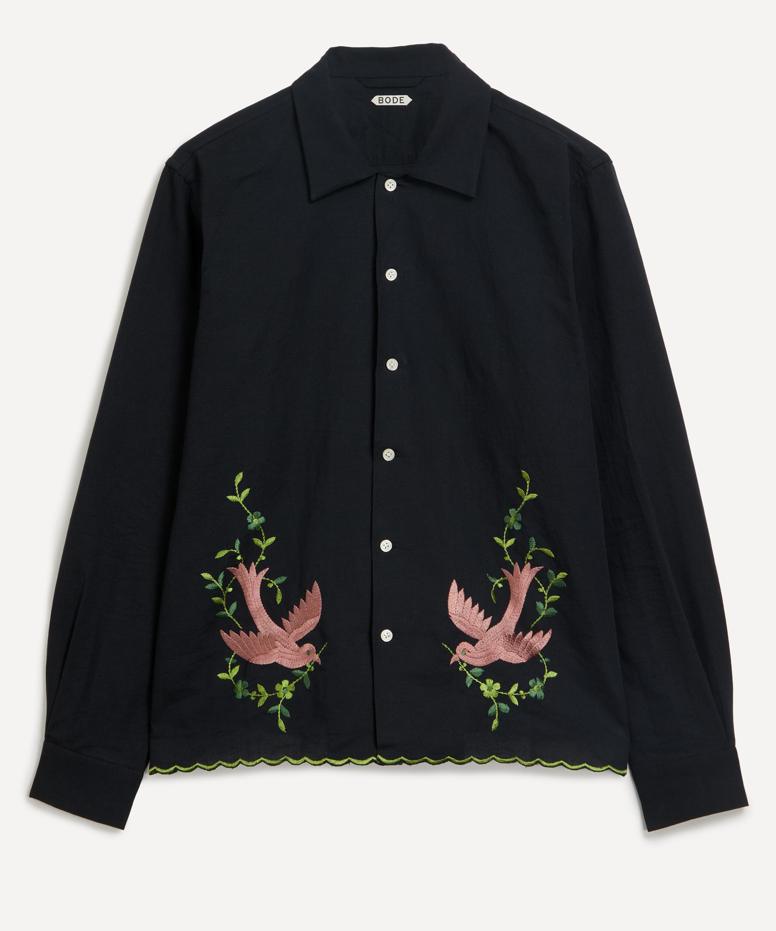 Bode - Rosefinch Embroidered Long Sleeve Shirt image number 0