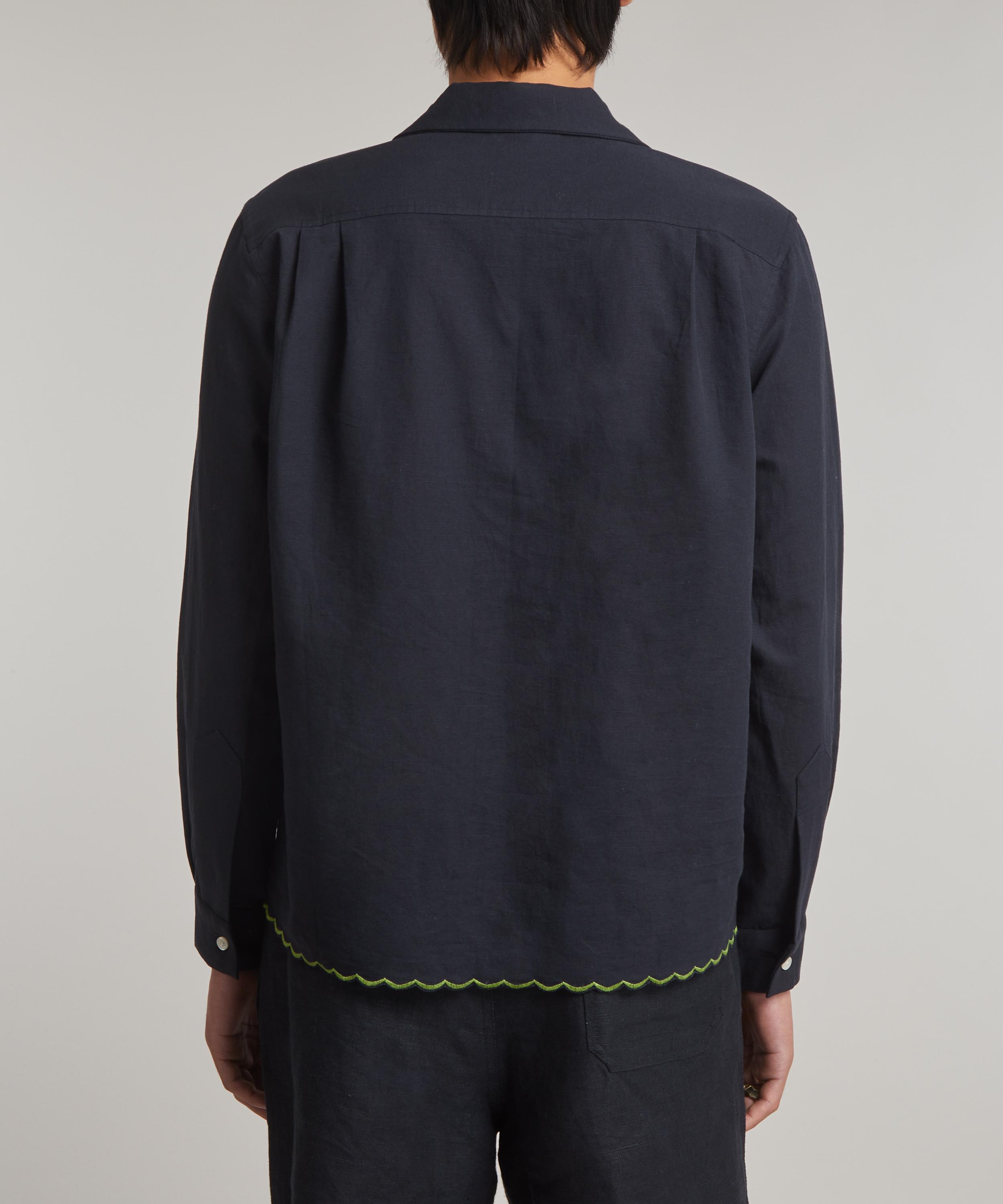 Bode - Rosefinch Embroidered Long Sleeve Shirt image number 3