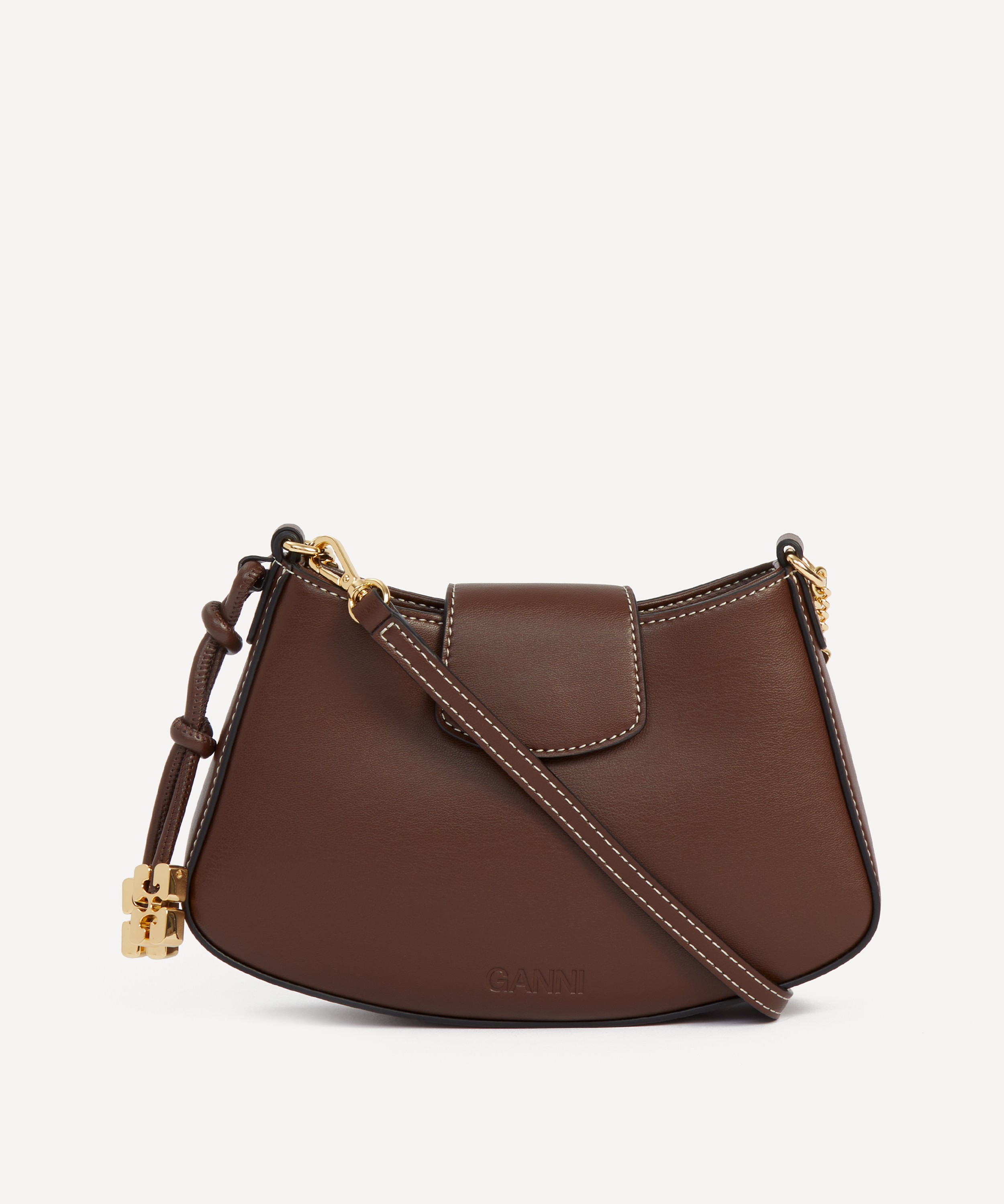 Ganni - Mini Swing Chocolate Fondant Crossbody Bag image number 0