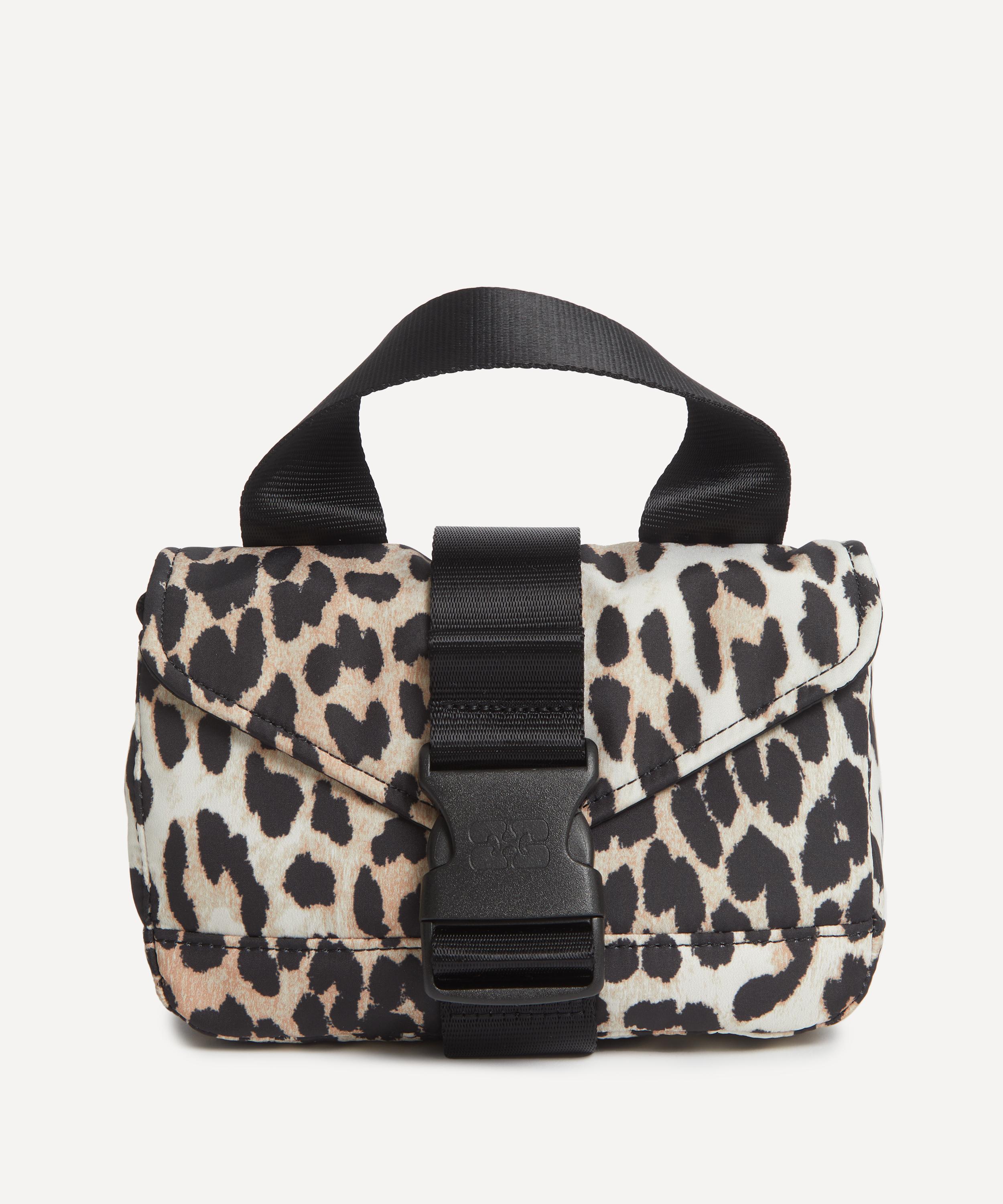 Ganni - Leopard Mini Tech Satchel Bag image number 0