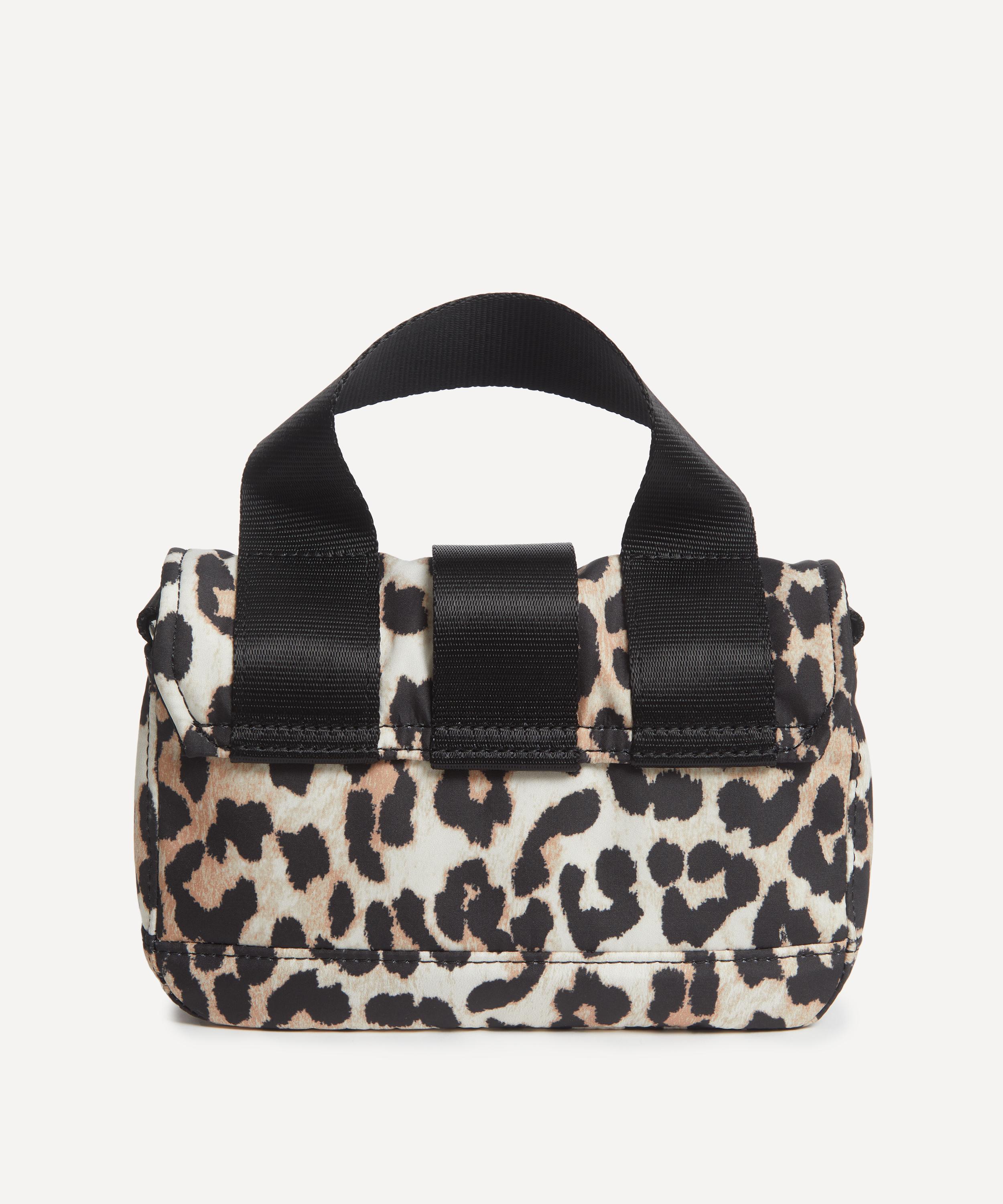 Ganni - Leopard Mini Tech Satchel Bag image number 3