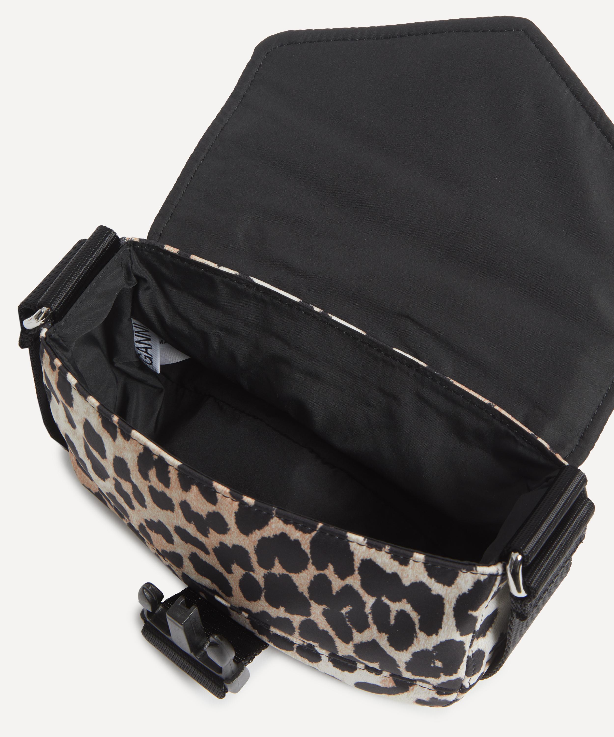 Ganni - Leopard Mini Tech Satchel Bag image number 5