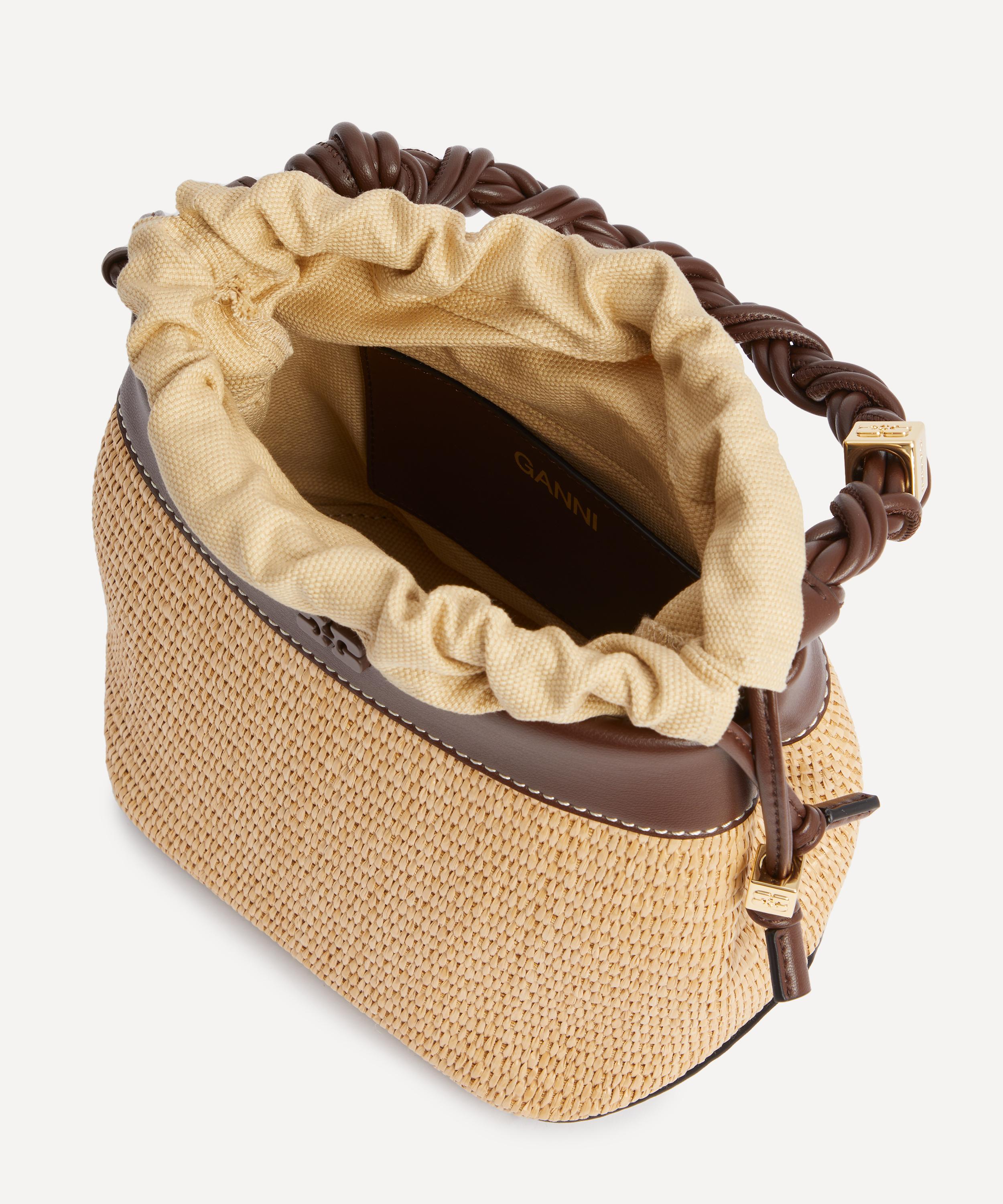 Ganni - Bou Naturel Raffia Bucket Bag image number 4