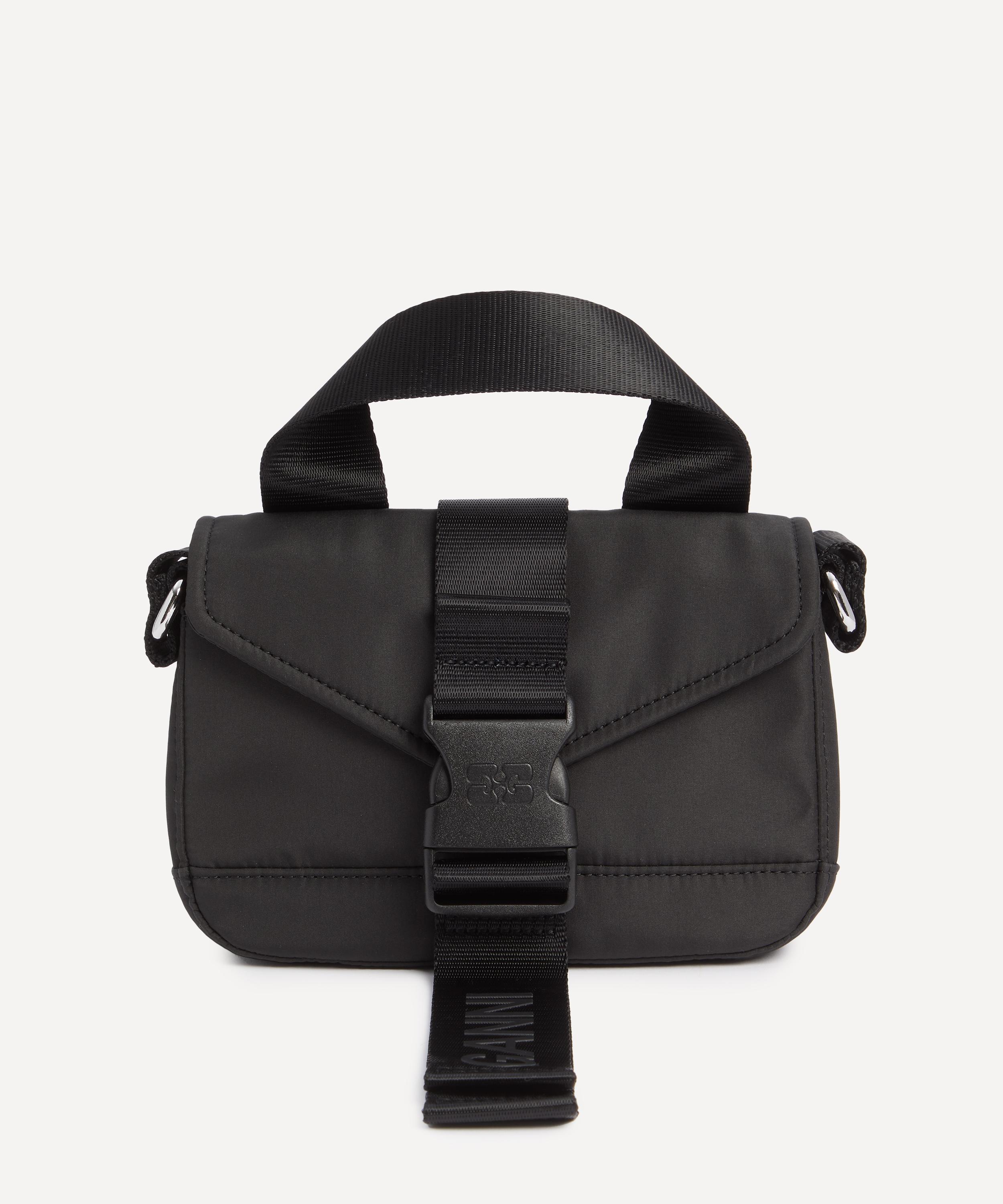 Ganni - Black Mini Tech Satchel Bag image number 0