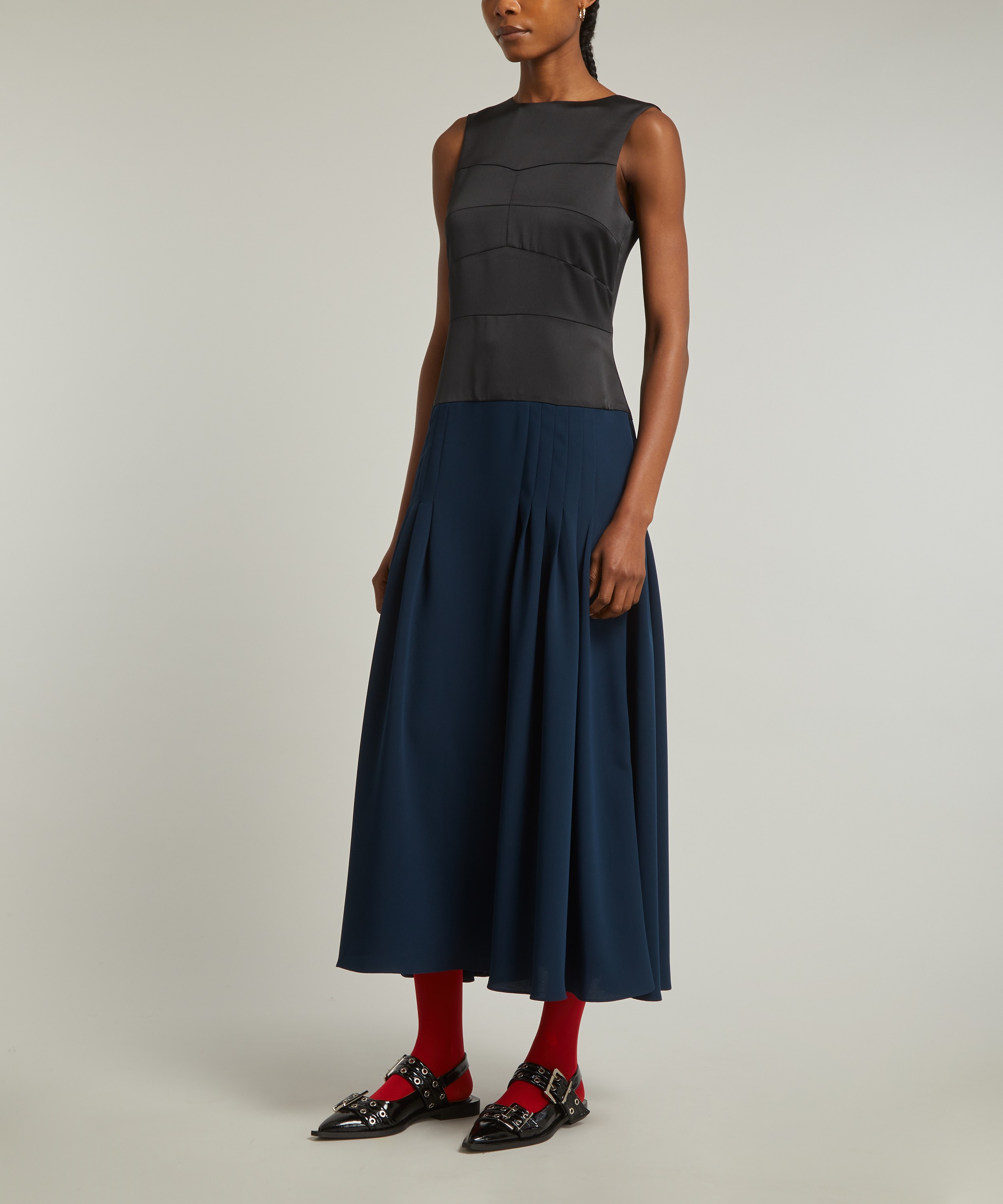 Molly Goddard - Ebba Satin-Crepe Dress image number 2