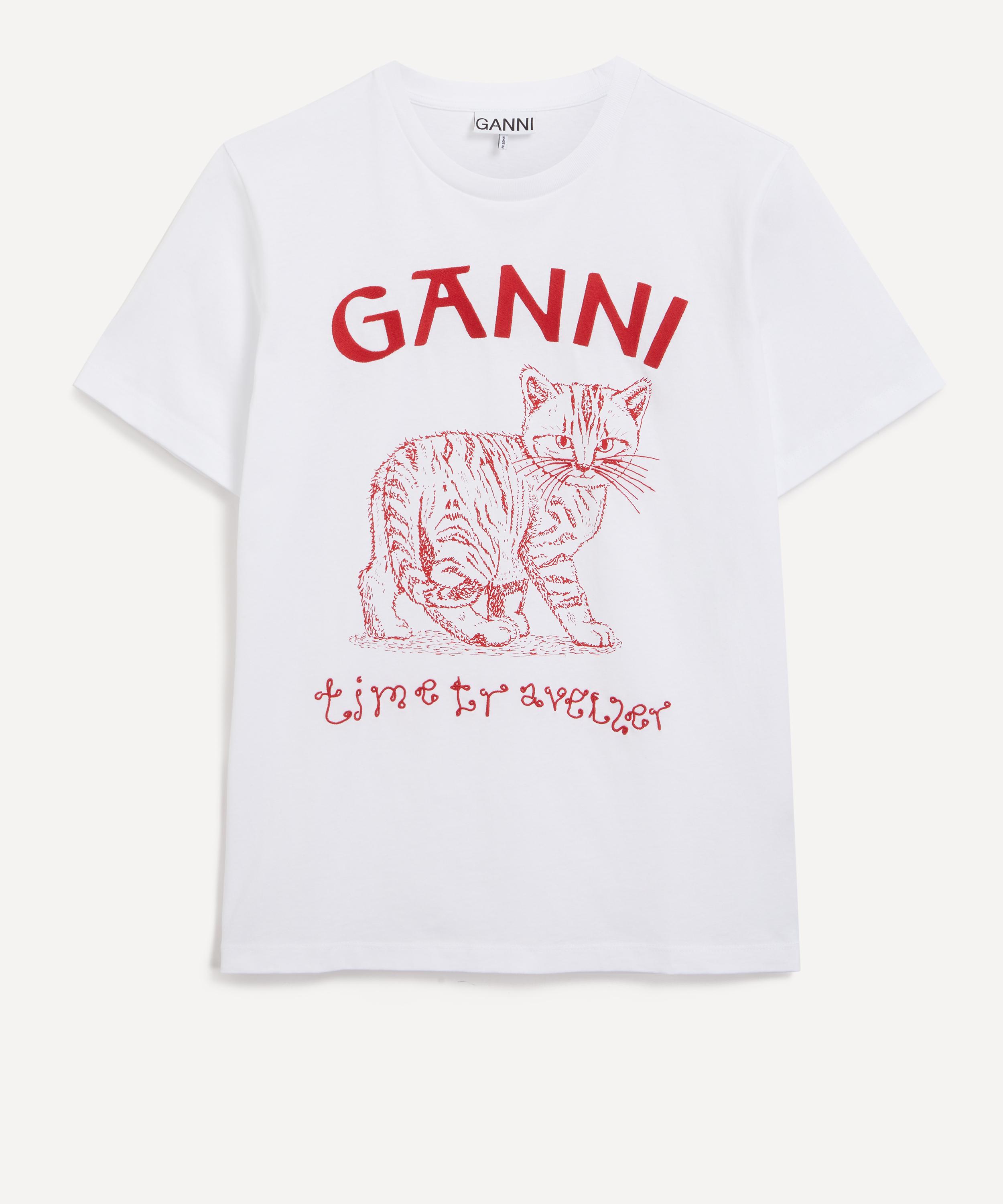 Ganni - Future White Jersey Relaxed T-Shirt image number 0