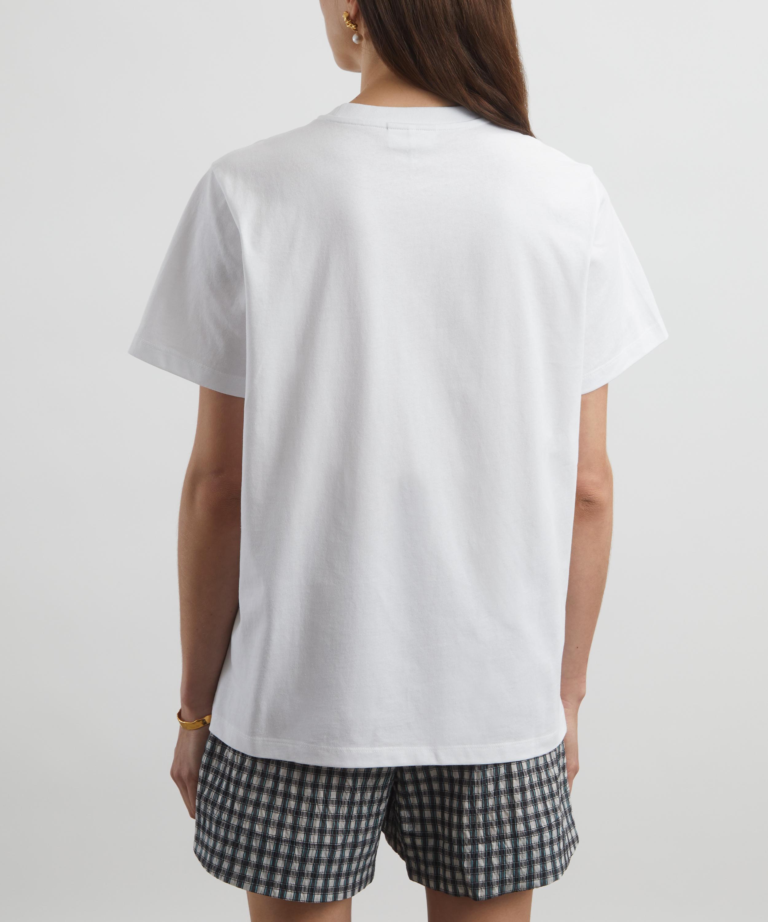 Ganni - Future White Jersey Relaxed T-Shirt image number 3