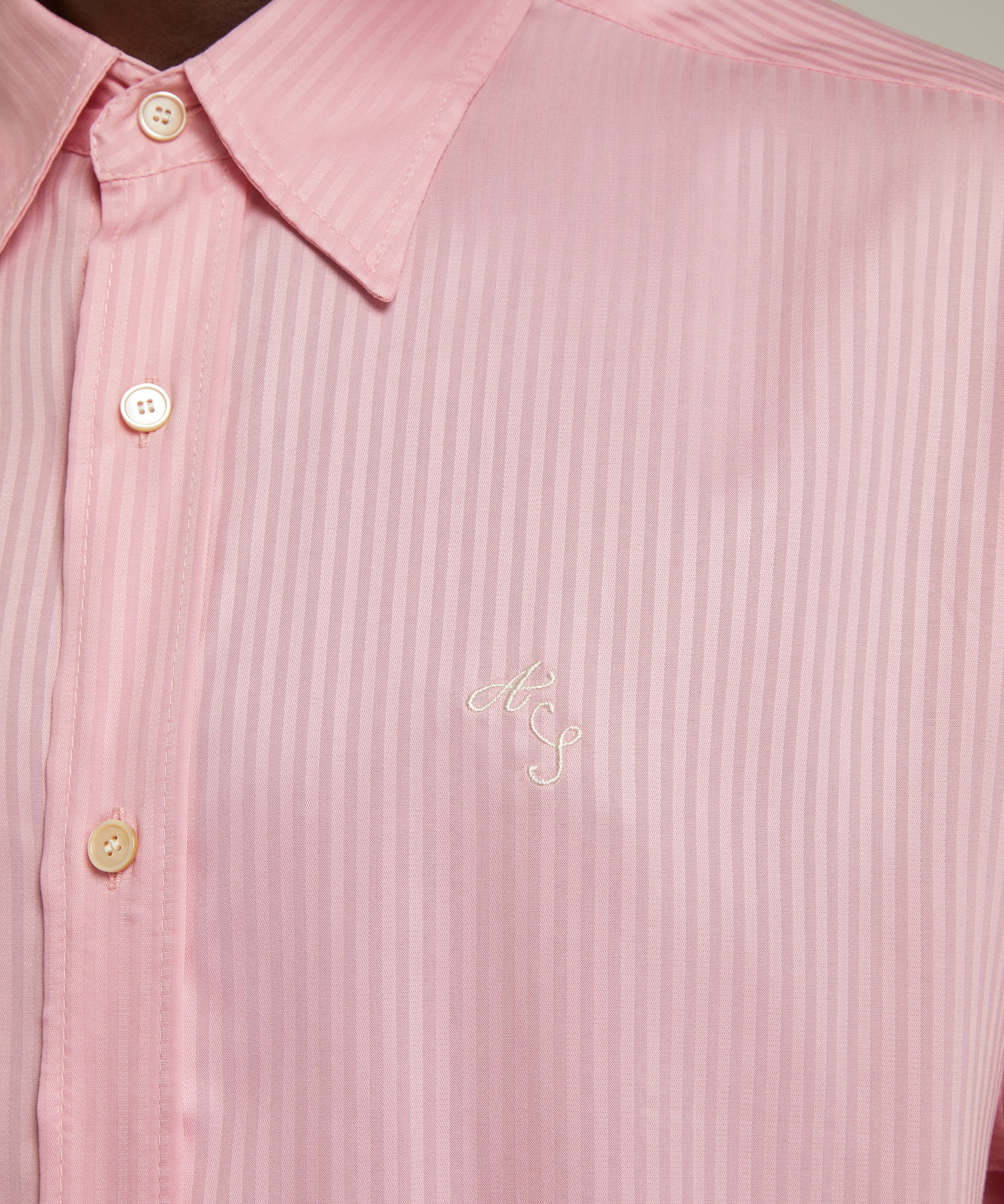 Acne Studios - Stripe Button-Up Shirt image number 4