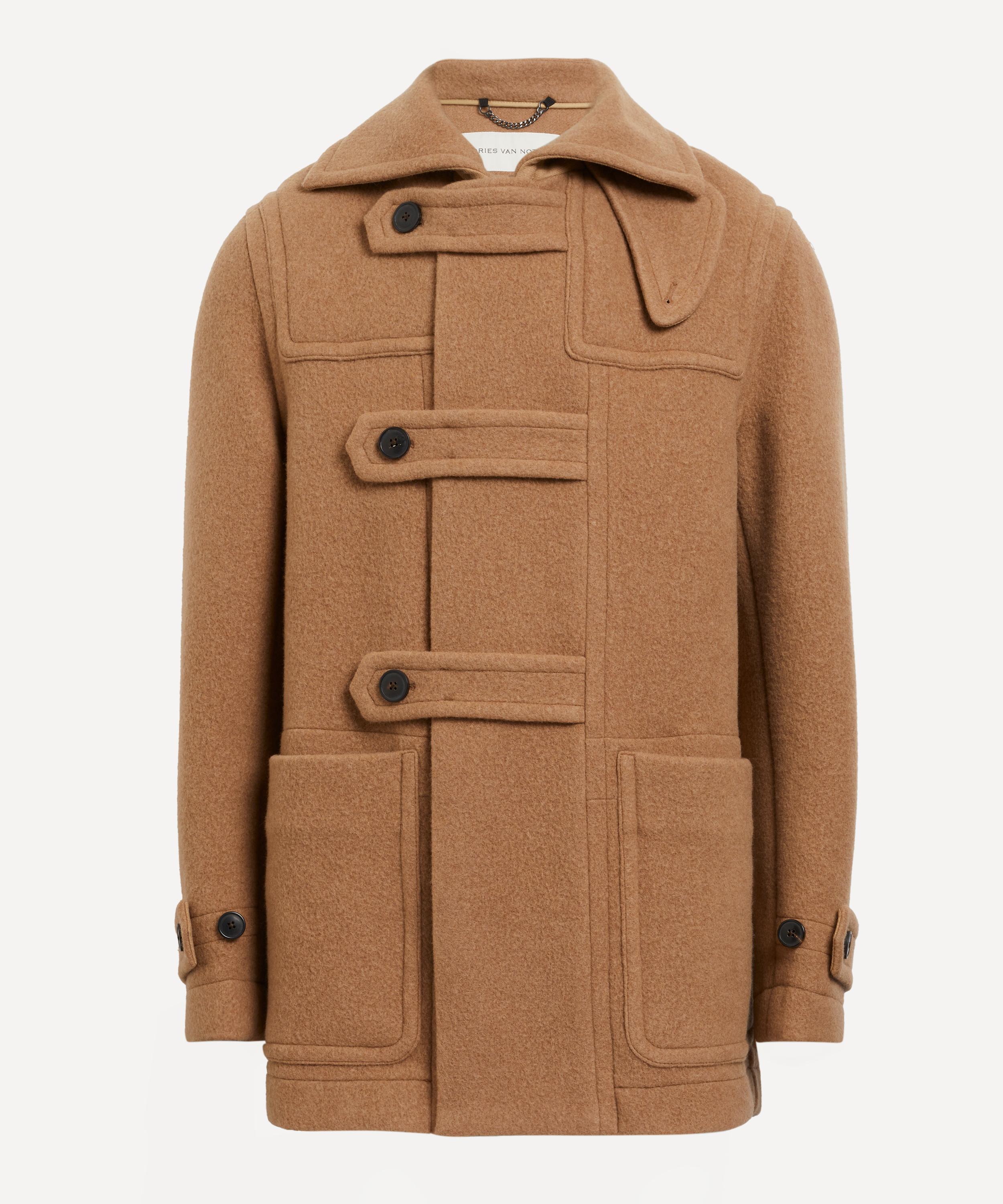 Dries Van Noten - Camel Wool-Blend Tab Collar Jacket image number 0