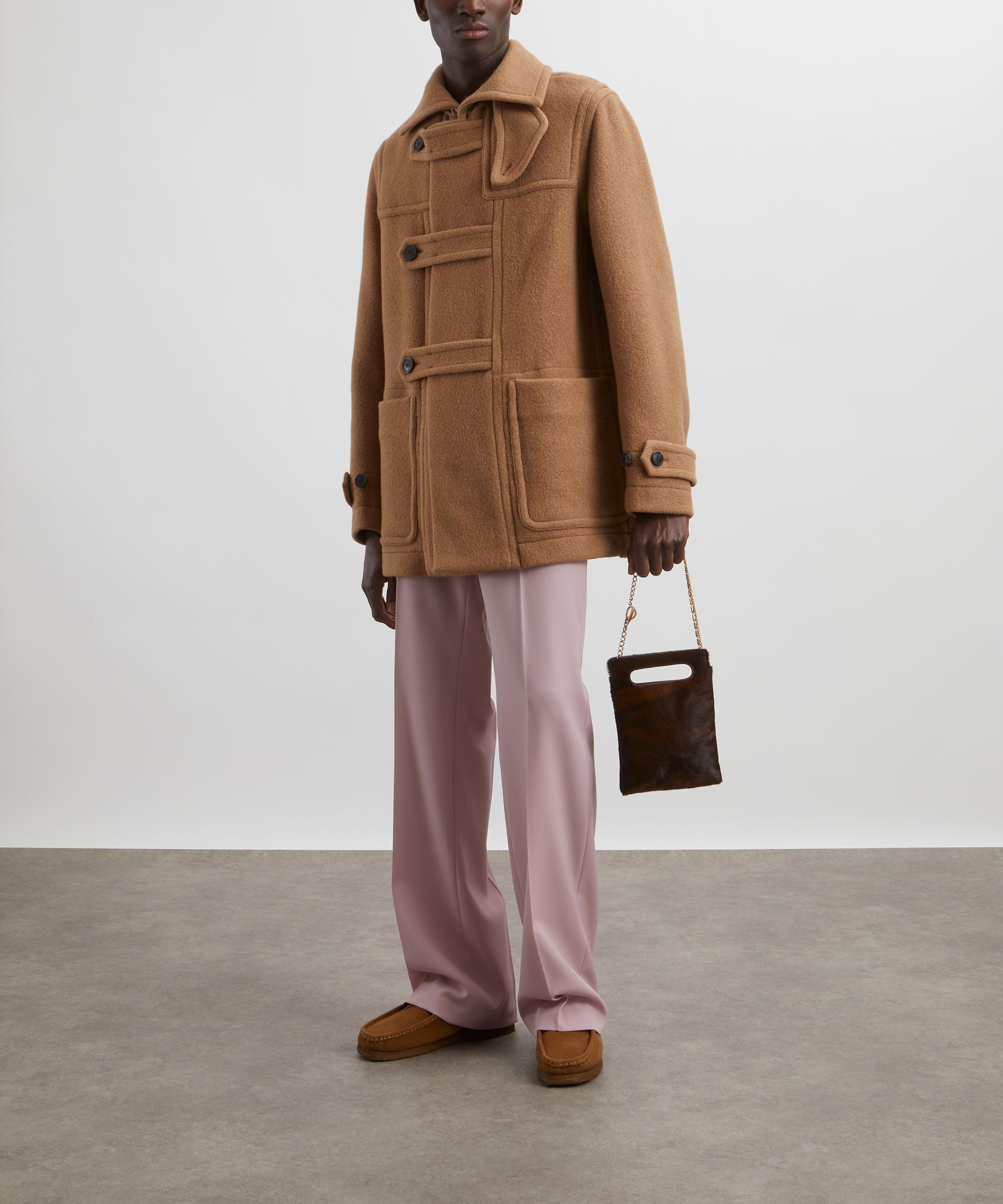 Dries Van Noten - Camel Wool-Blend Tab Collar Jacket image number 1