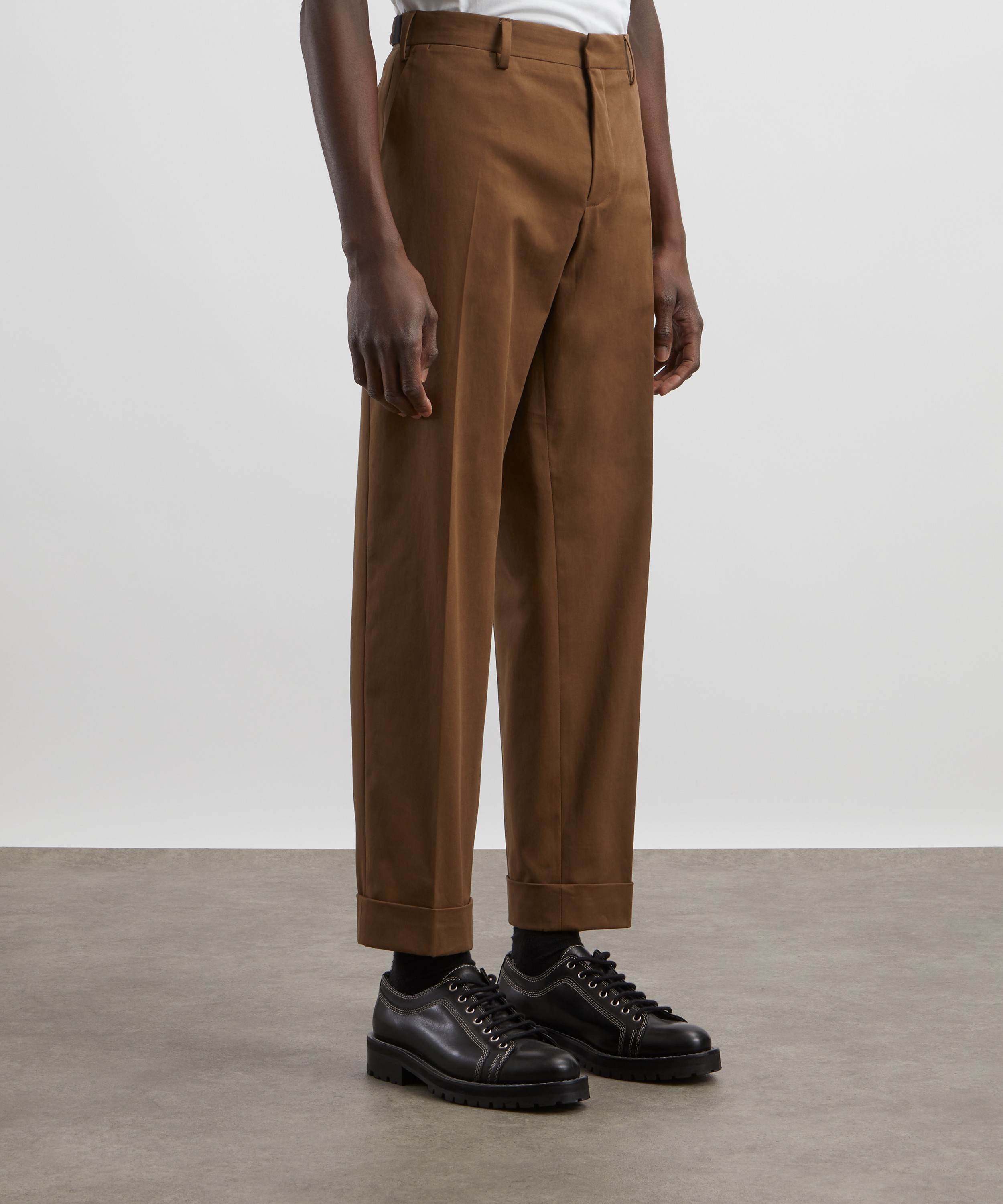 Dries Van Noten Brown Stretch-Cotton Chino Trousers | Liberty