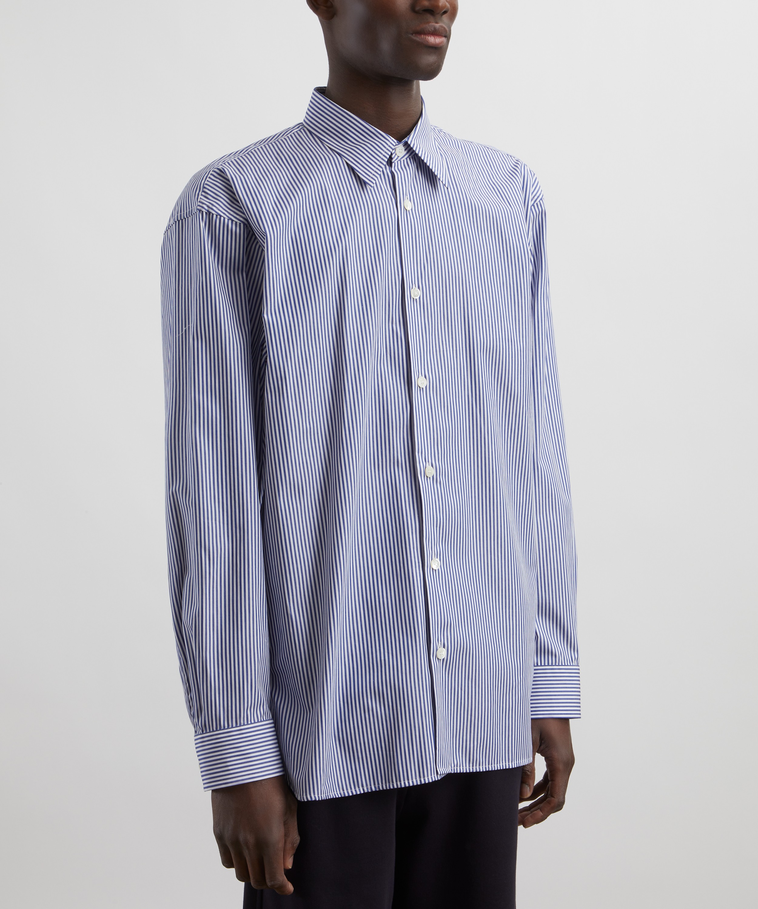 Dries Van Noten - Striped Cotton Poplin Shirt image number 2