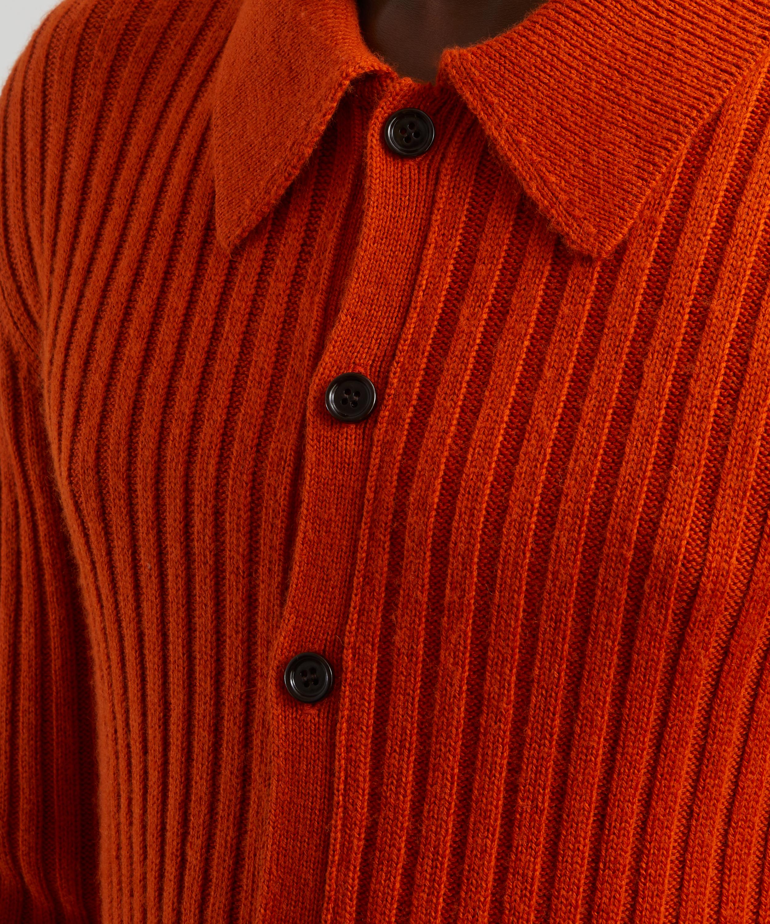 Dries Van Noten - Rib-Knit Wool-Blend Shirt image number 4