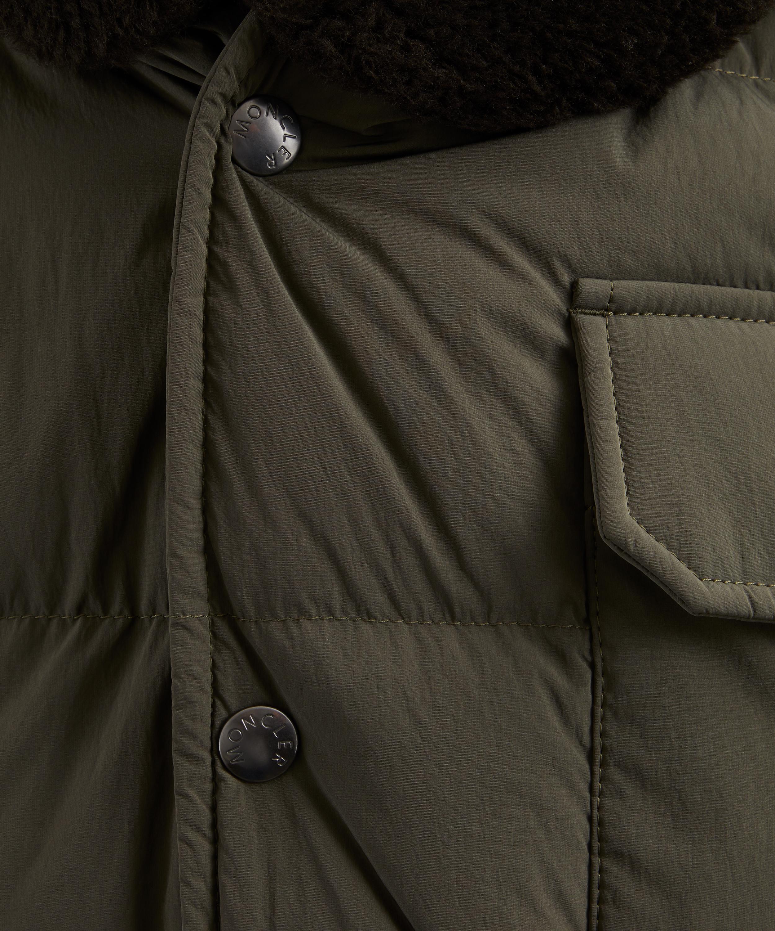 Moncler - Marcelettes Hooded Teddy-Trimmed Short Down Jacket image number 4