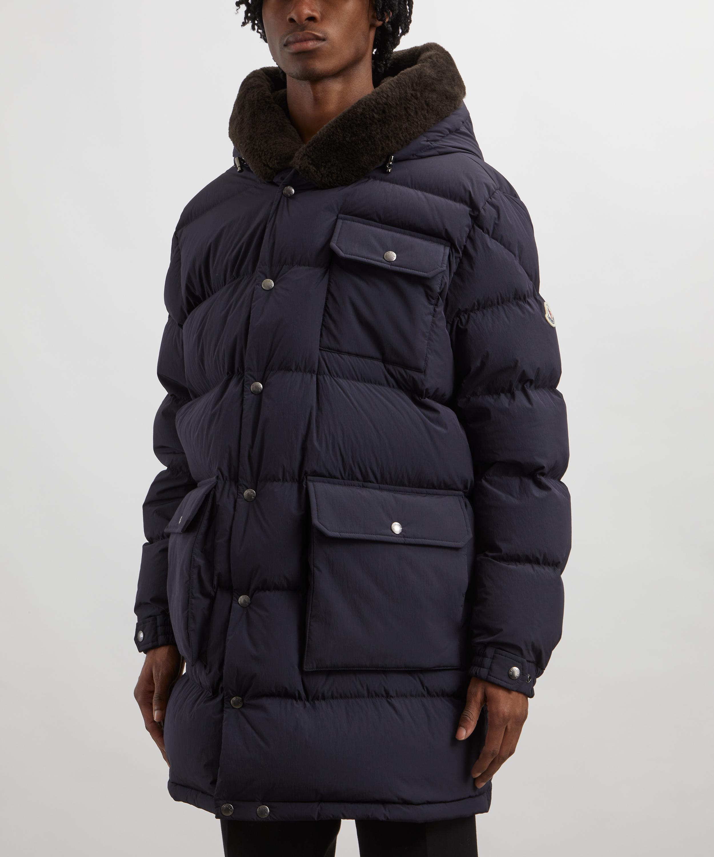 Moncler - Rowan Teddy-Trimmed Hooded Long Down Jacket image number 2