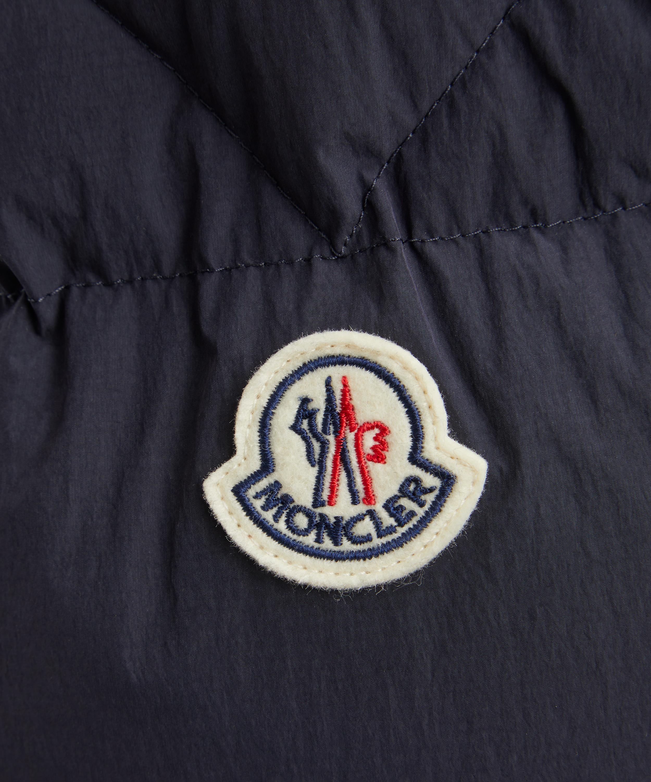 Moncler - Rowan Teddy-Trimmed Hooded Long Down Jacket image number 4