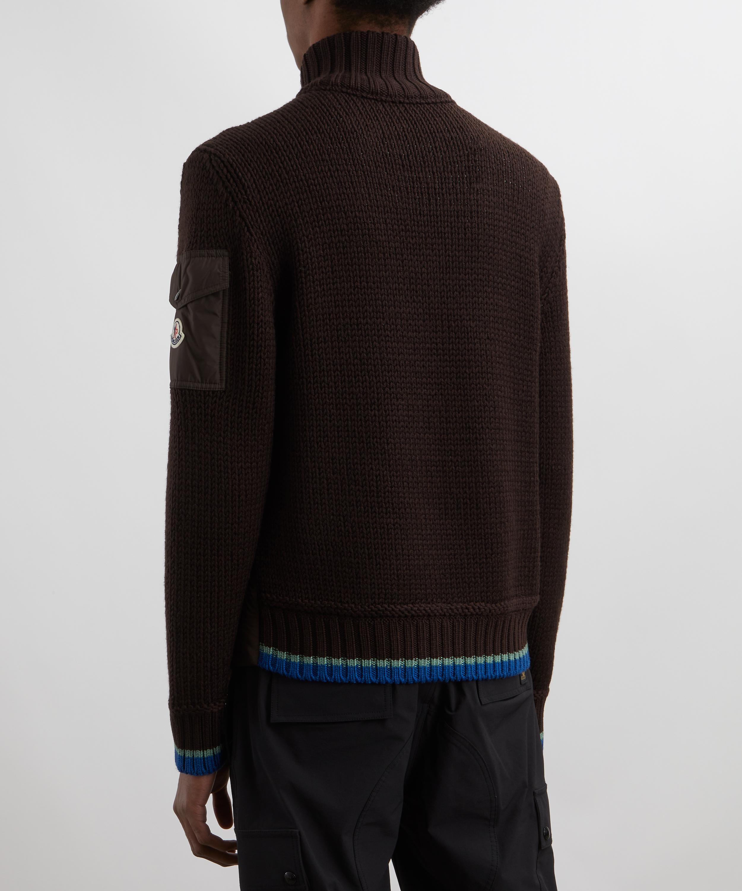 Moncler - Padded Wool Zip-Up Cardigan image number 3