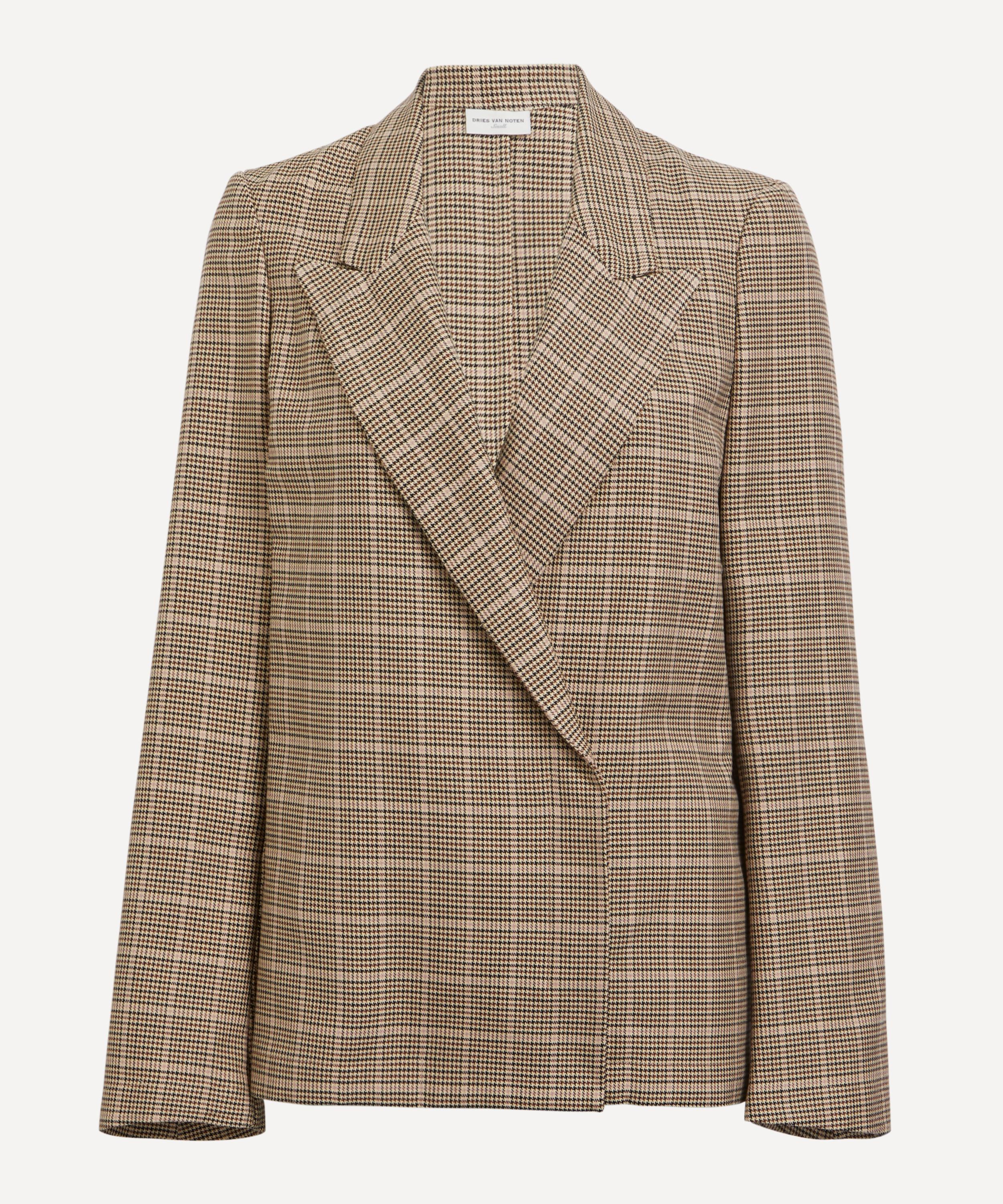 Dries Van Noten - Beige Check Cotton Jacket