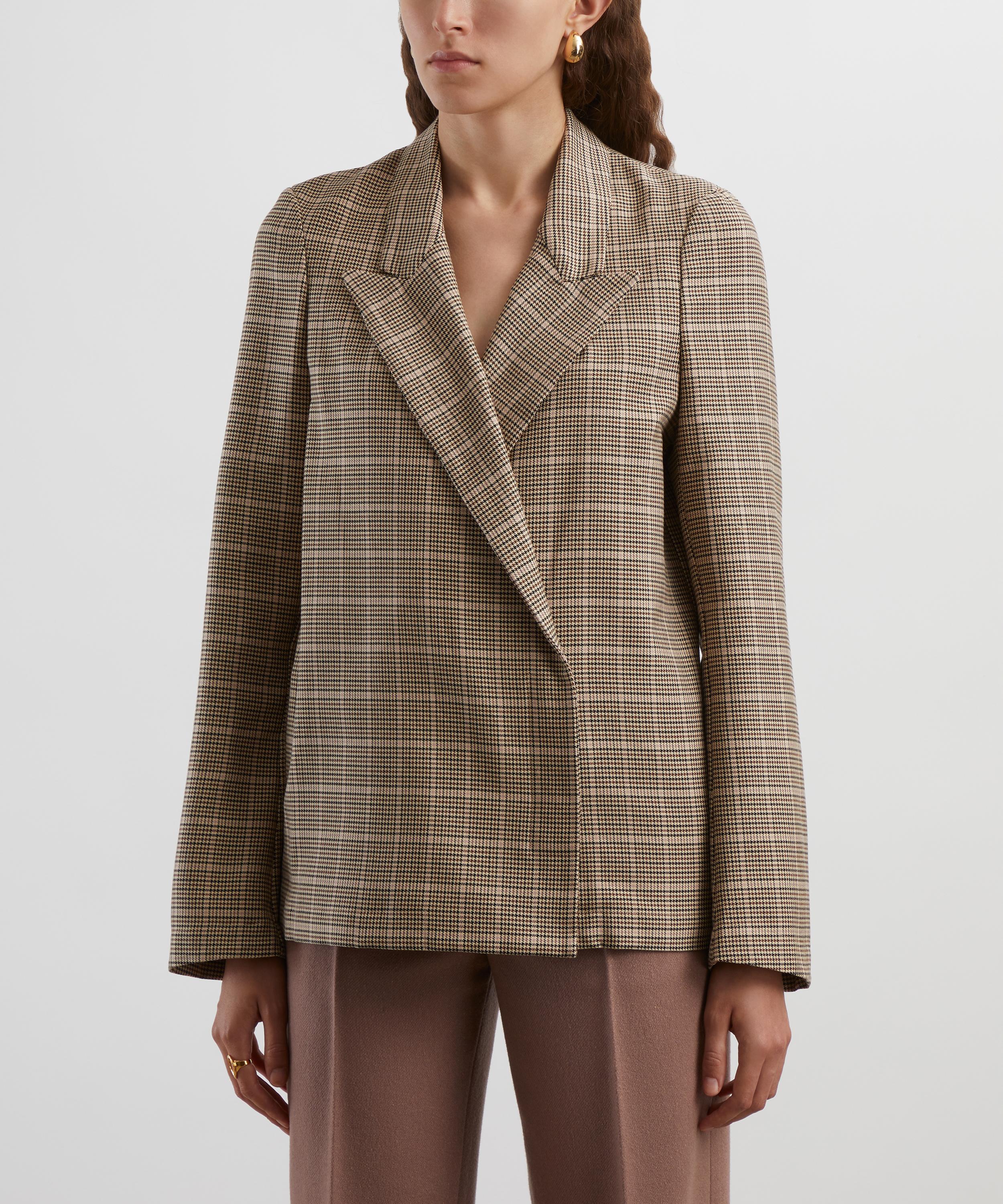 Dries Van Noten - Beige Check Cotton Jacket image number 2