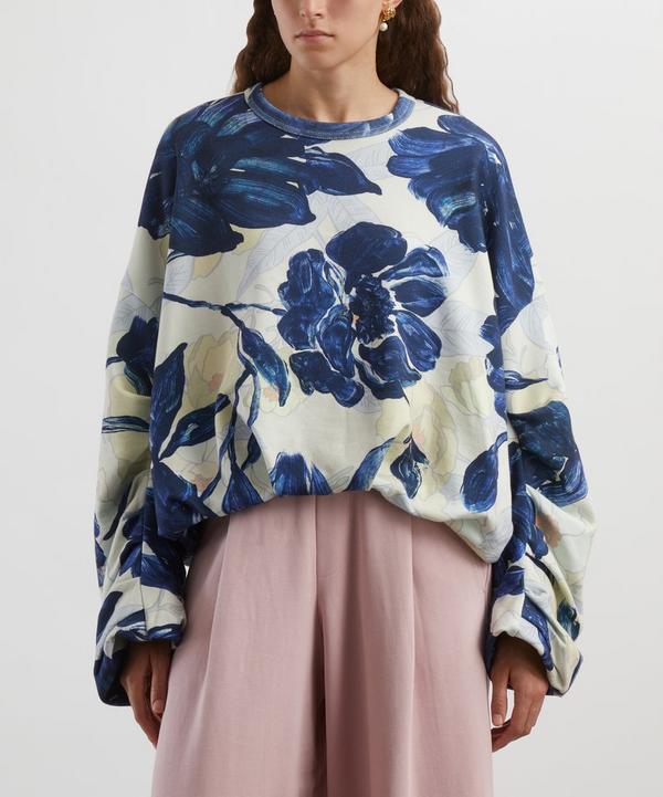 Dries Van Noten Blue Floral Bubble Sweatshirt | Liberty Dries Van Noten Blue Floral Bubble Sweatshirt | Liberty