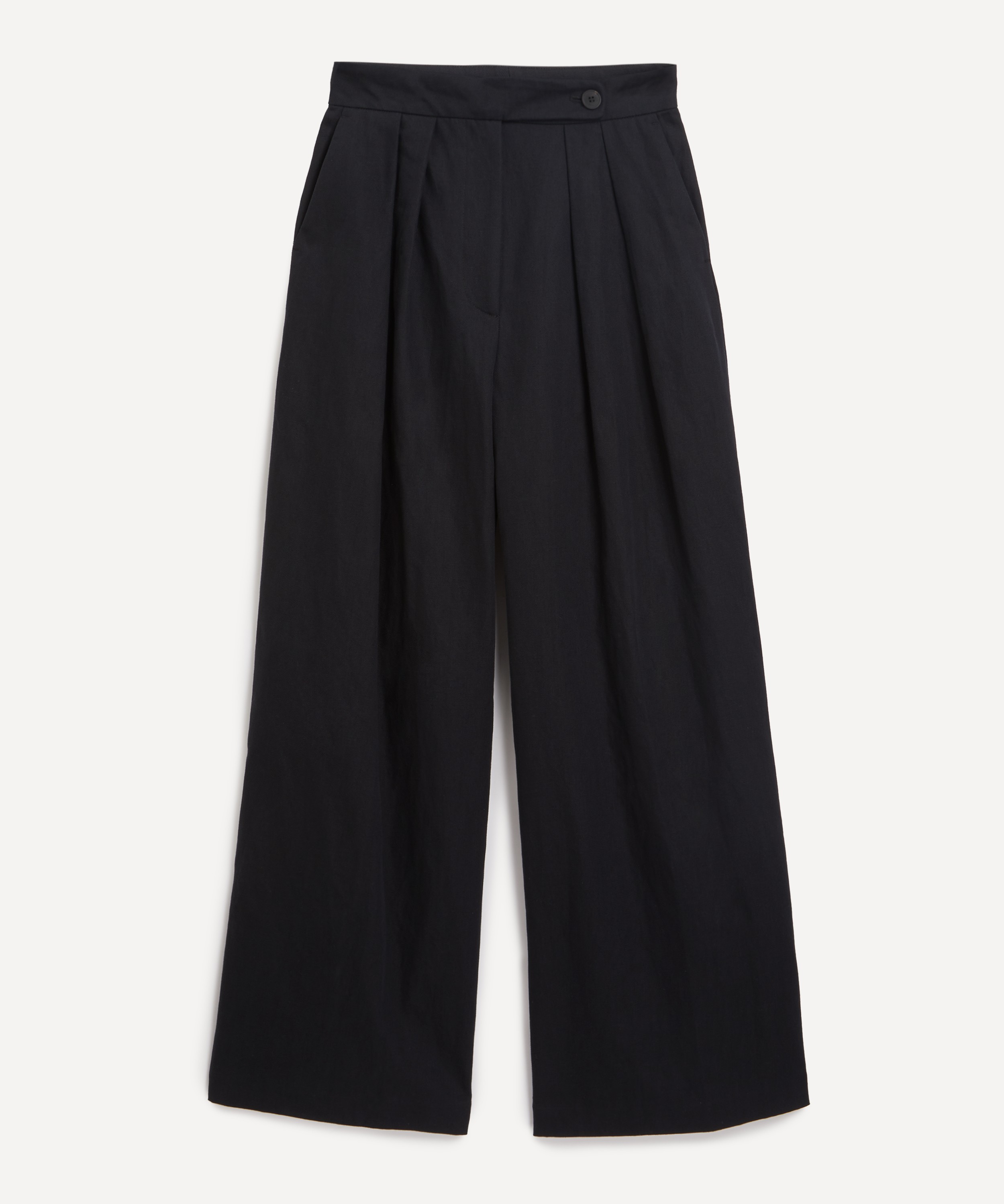 Dries Van Noten - Wide Pleated Cotton-Linen Gabardine Trousers