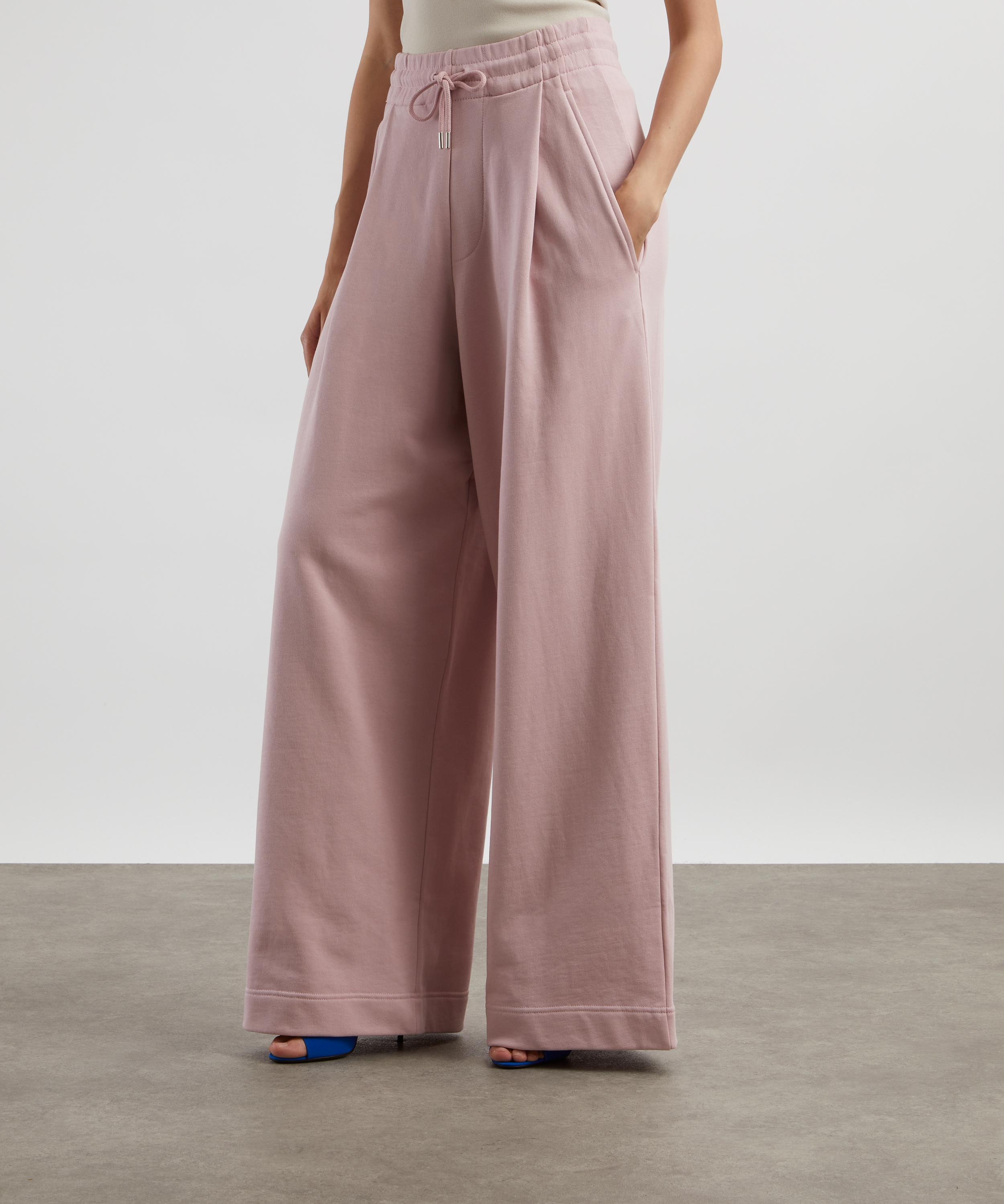 Dries Van Noten - Pink Drawstring Wide Leg Trousers image number 2