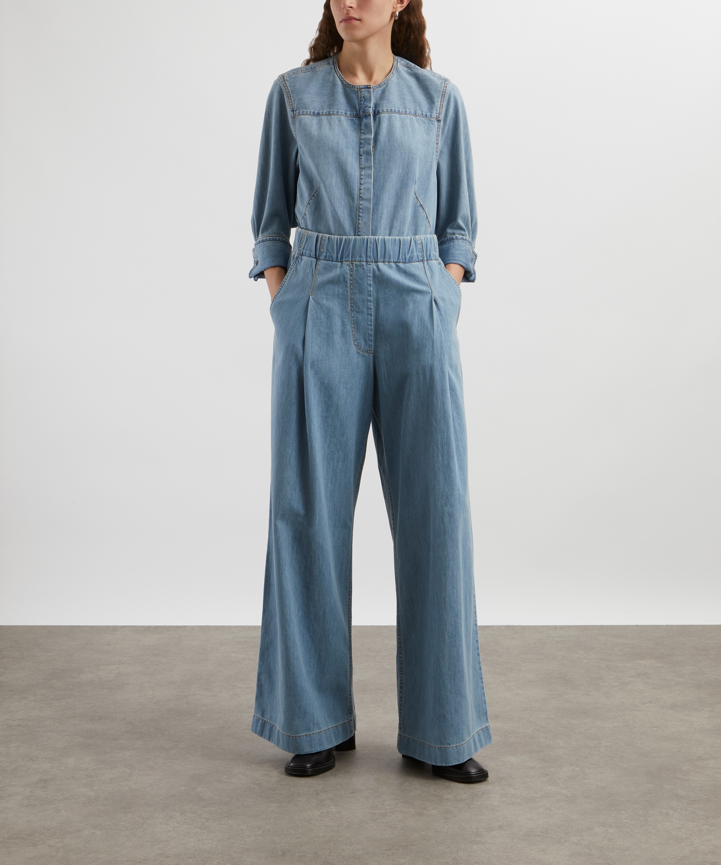 Dries Van Noten - Wide Leg Denim Trousers image number 1