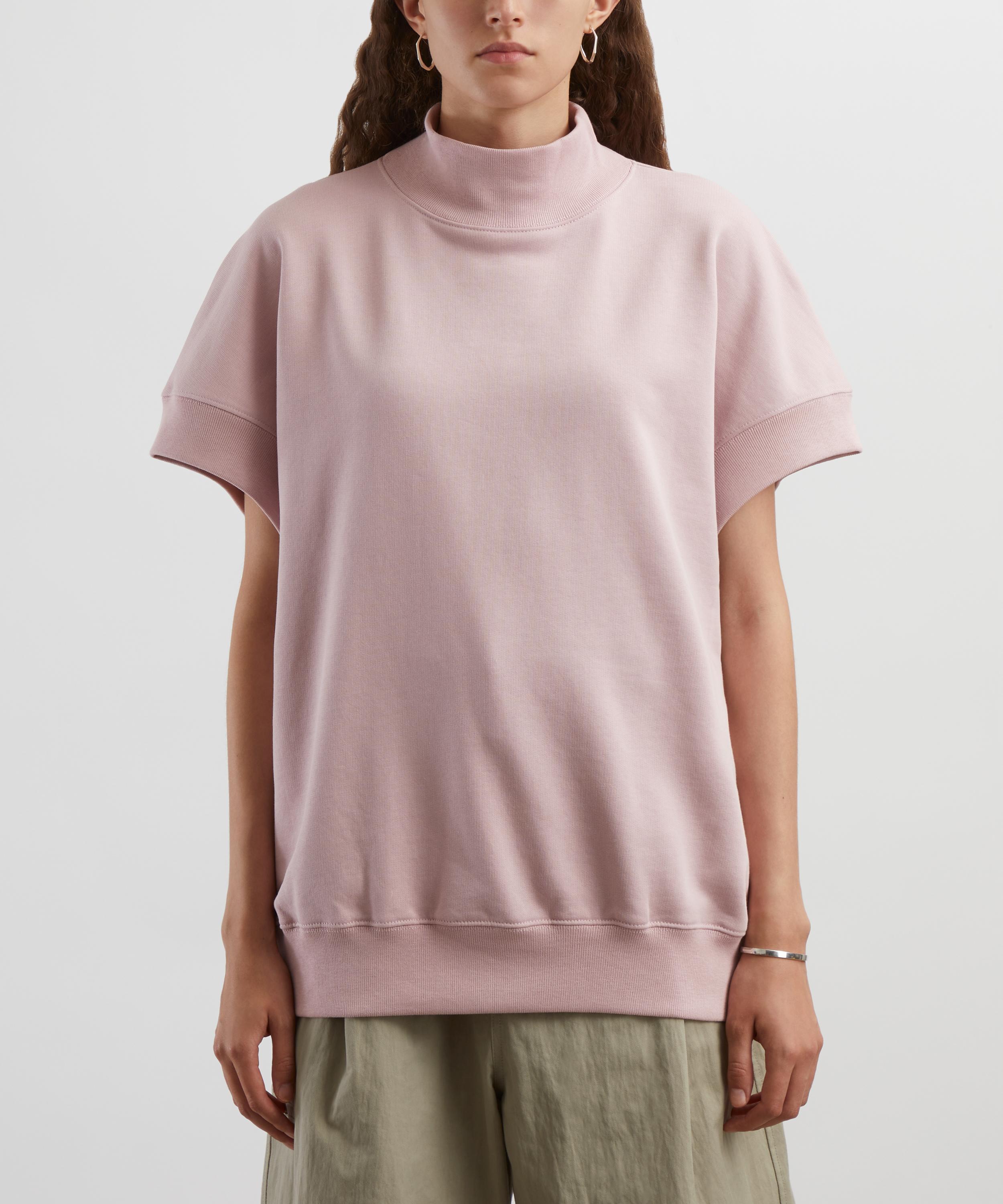 Dries Van Noten - Short-Sleeve Mock Neck Sweatshirt image number 2