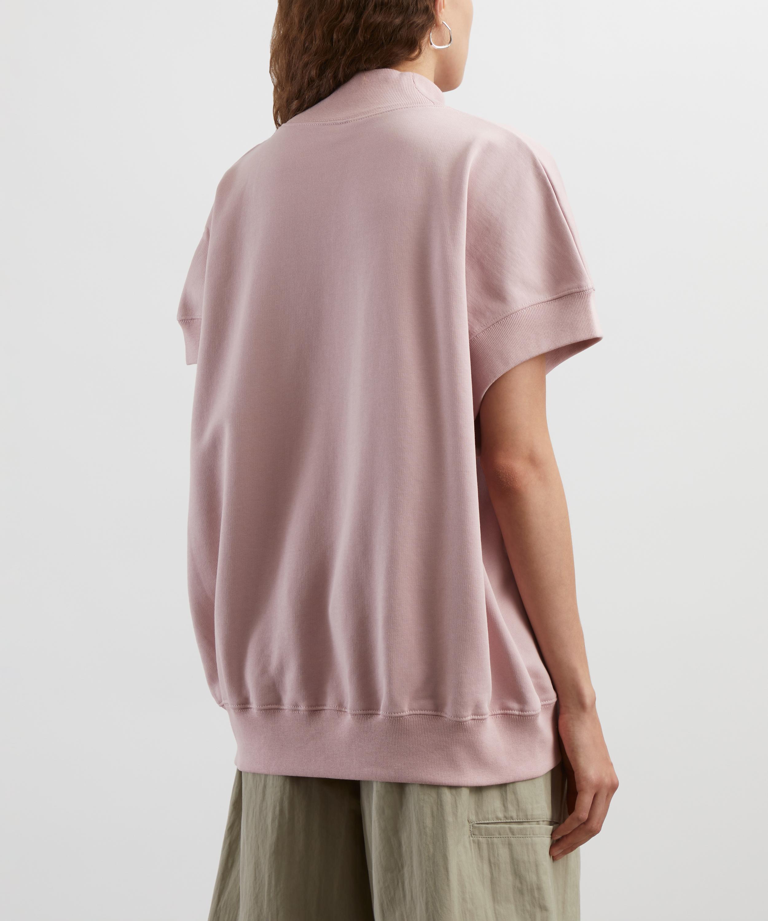 Pink short sleeve sweatshirt best sale