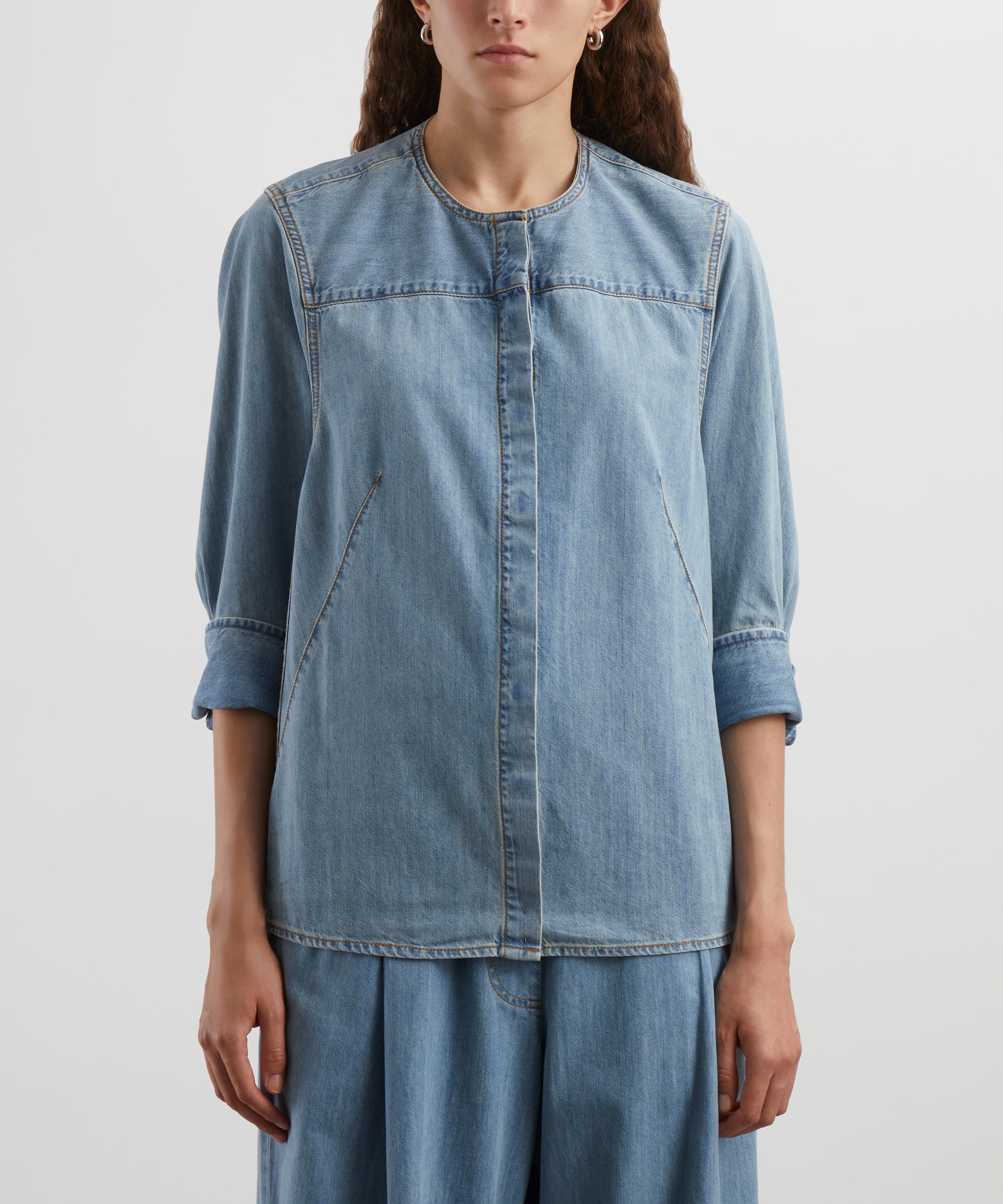 Tシャツ・カットソー Dries Van Noten Light blue organza Camille top Dries Van Noten Light Blue Organza Camille Top | italist
