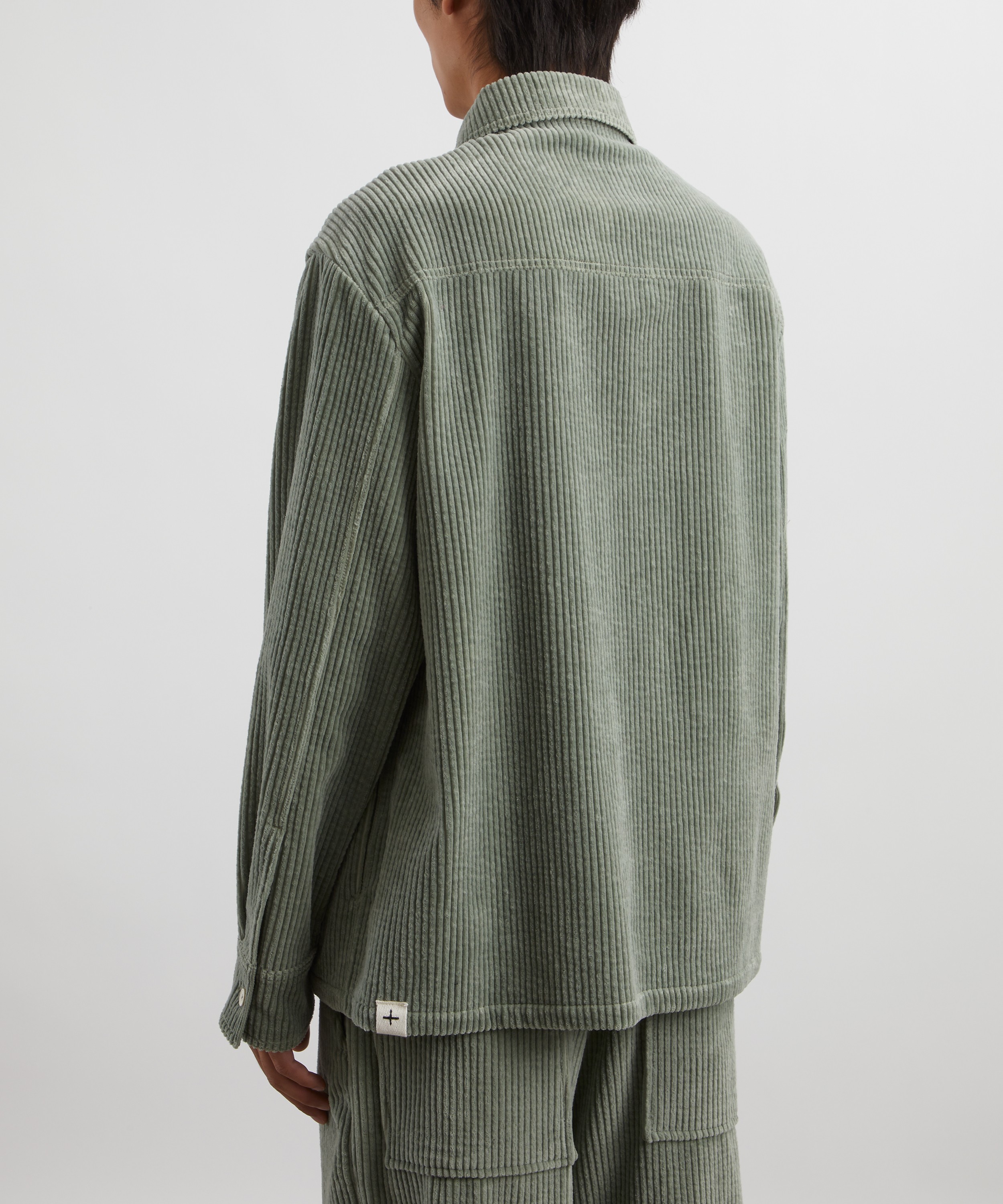 Jil Sander - Celadon Green Corduroy Overshirt image number 3