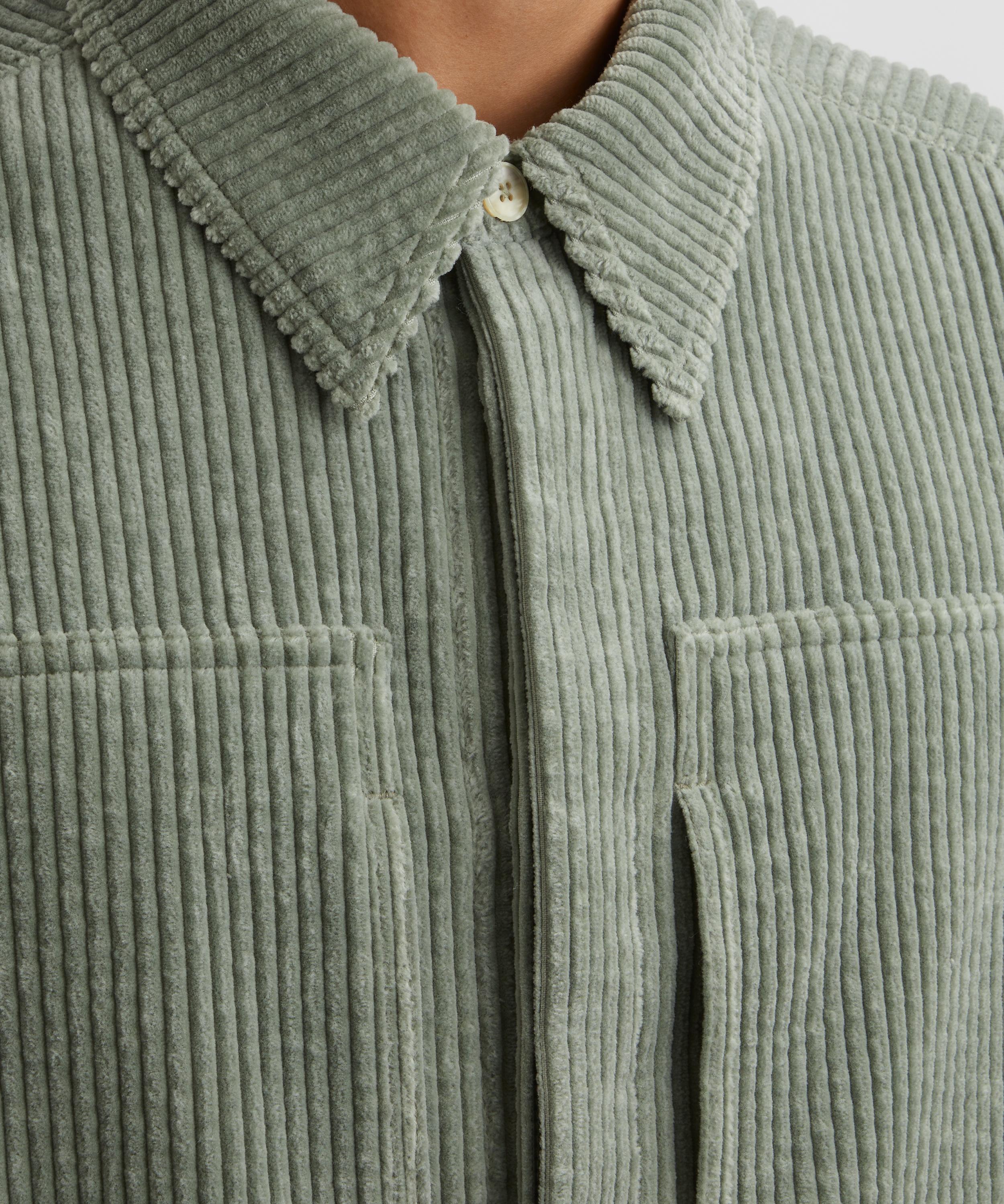 Jil Sander - Celadon Green Corduroy Overshirt image number 4