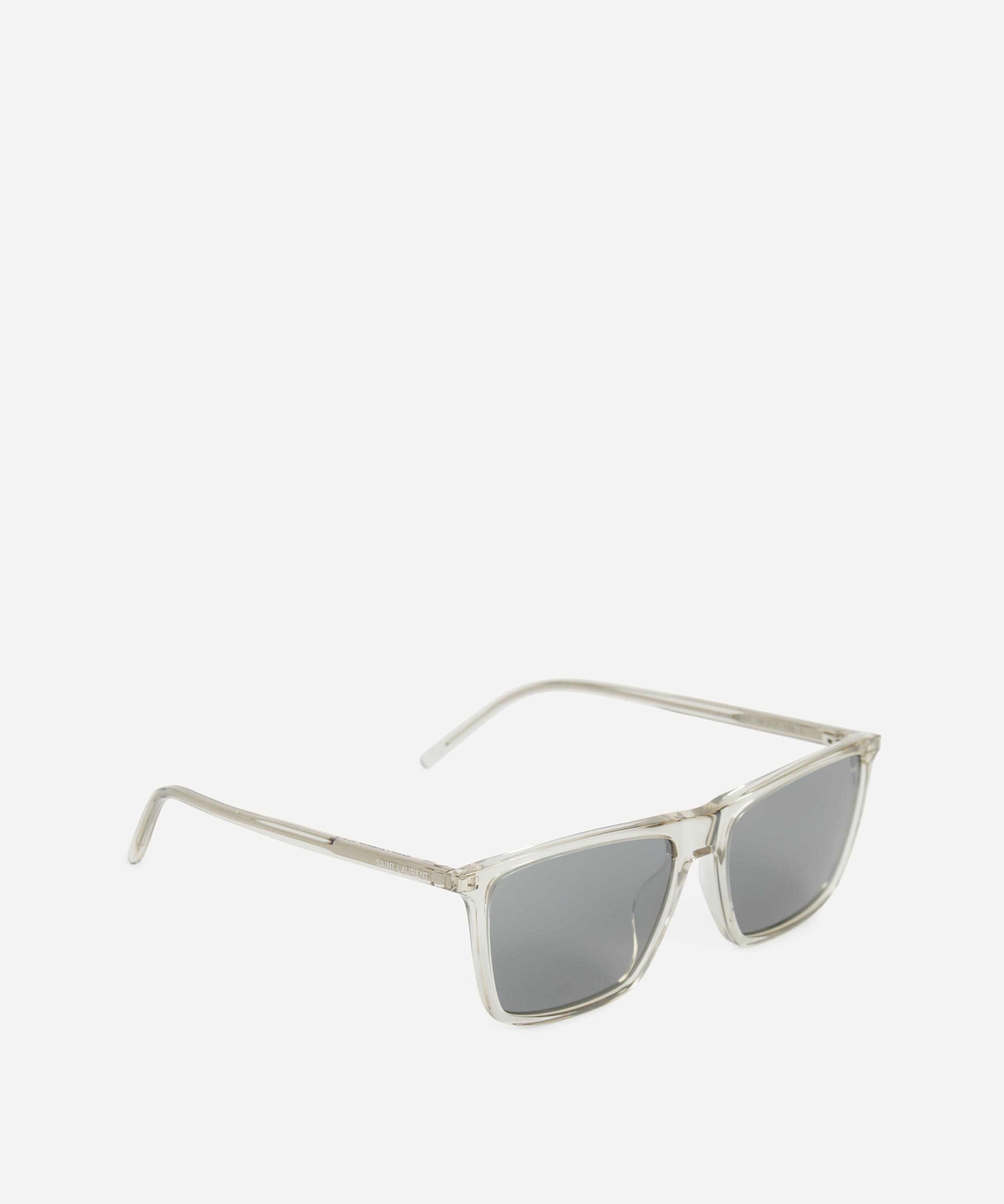 Saint Laurent - Square Flat Browline Transparent Sunglasses image number 1