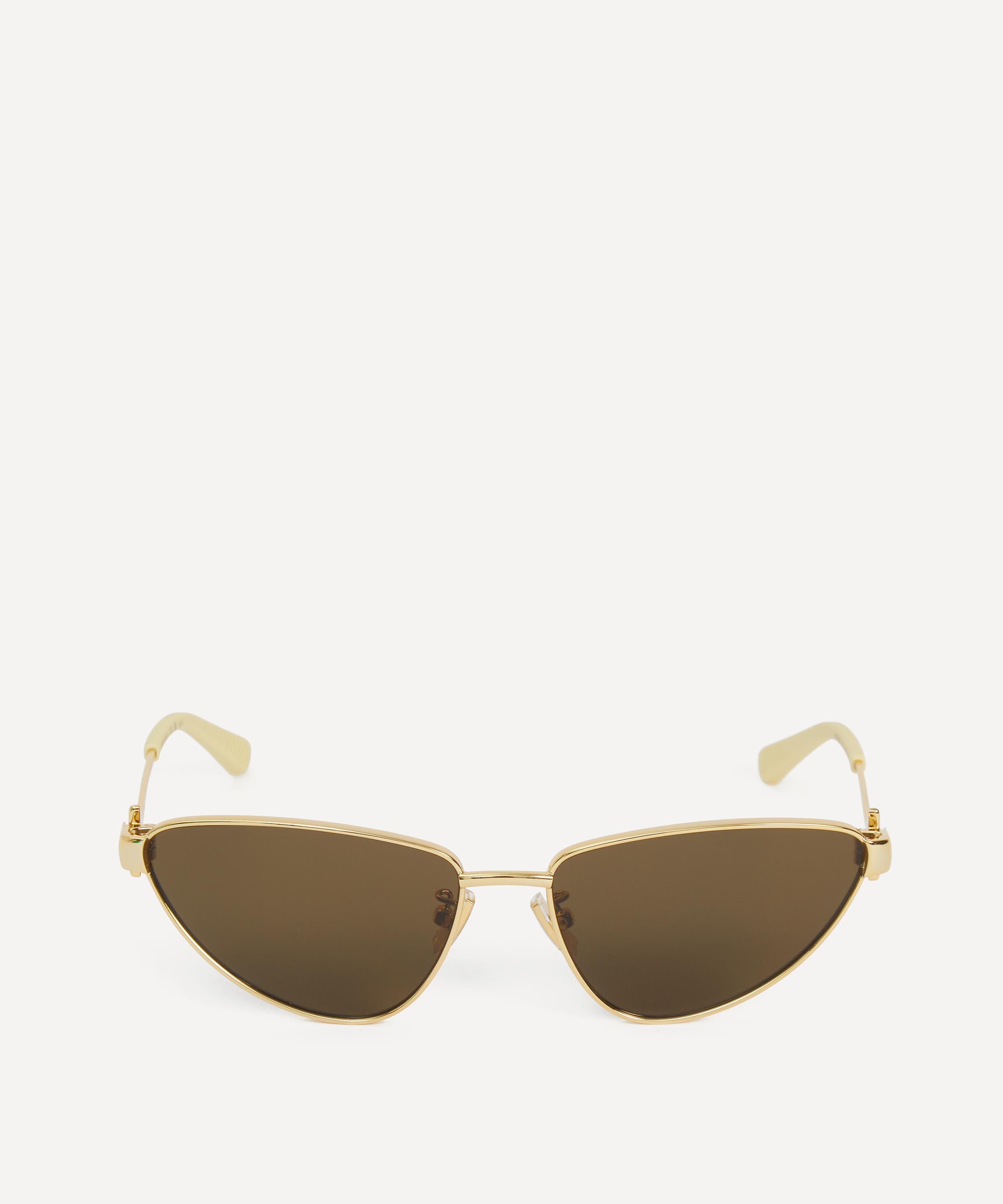 Bottega Veneta - Round Cat-Eye Metal Sunglasses image number 0