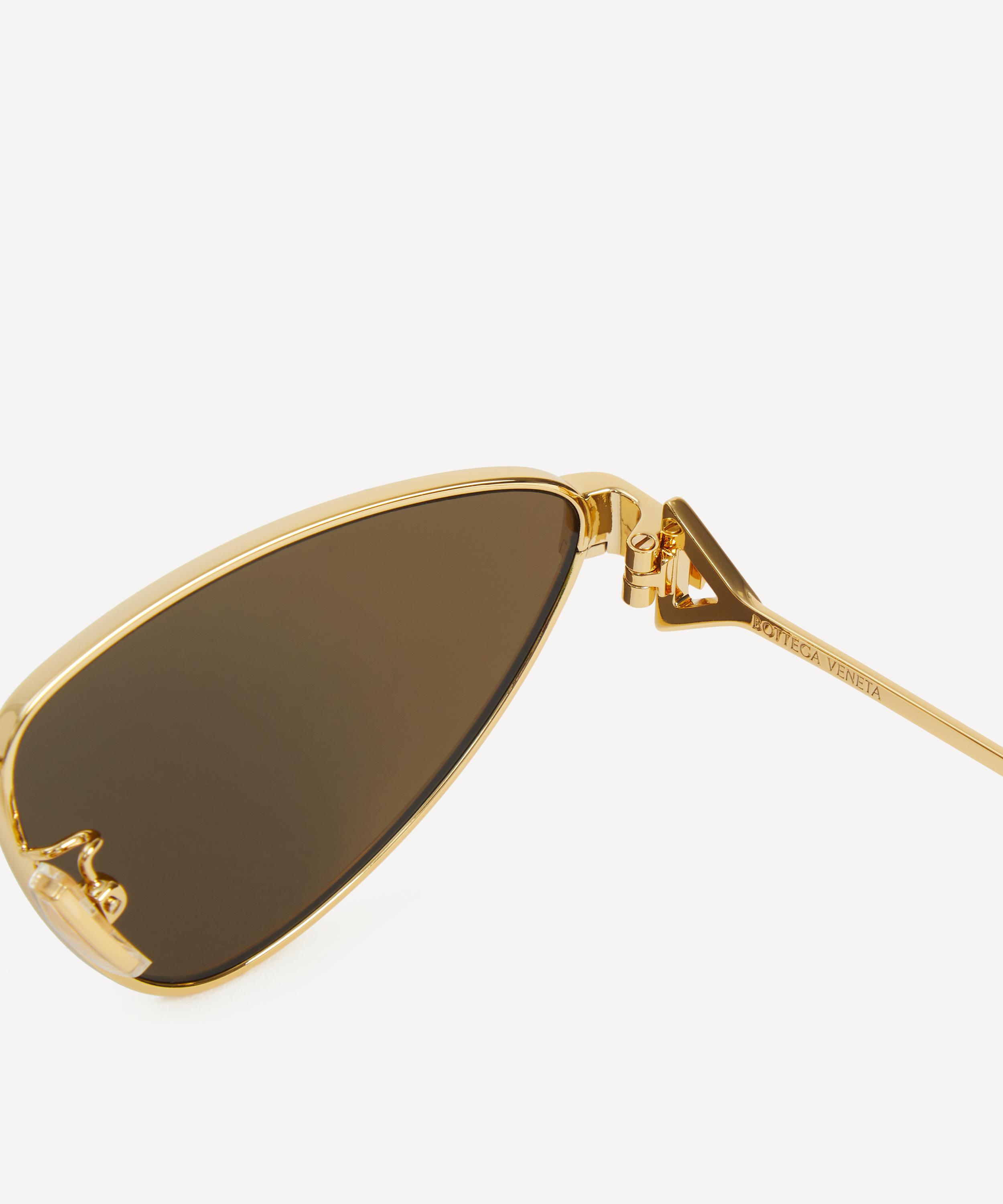 Bottega Veneta - Round Cat-Eye Metal Sunglasses image number 3