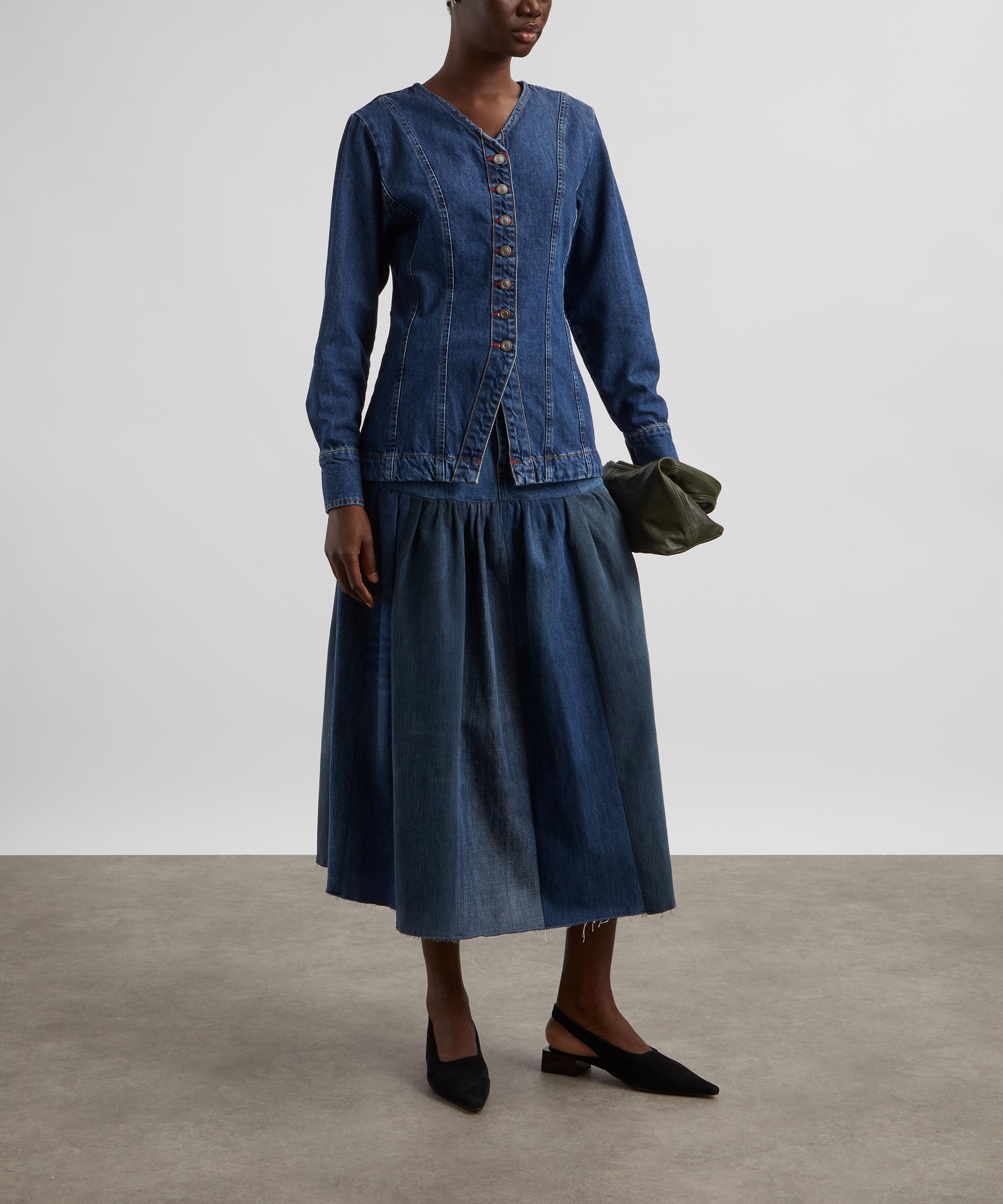 E.L.V. Denim - Harvard Denim Midi Skirt image number 1
