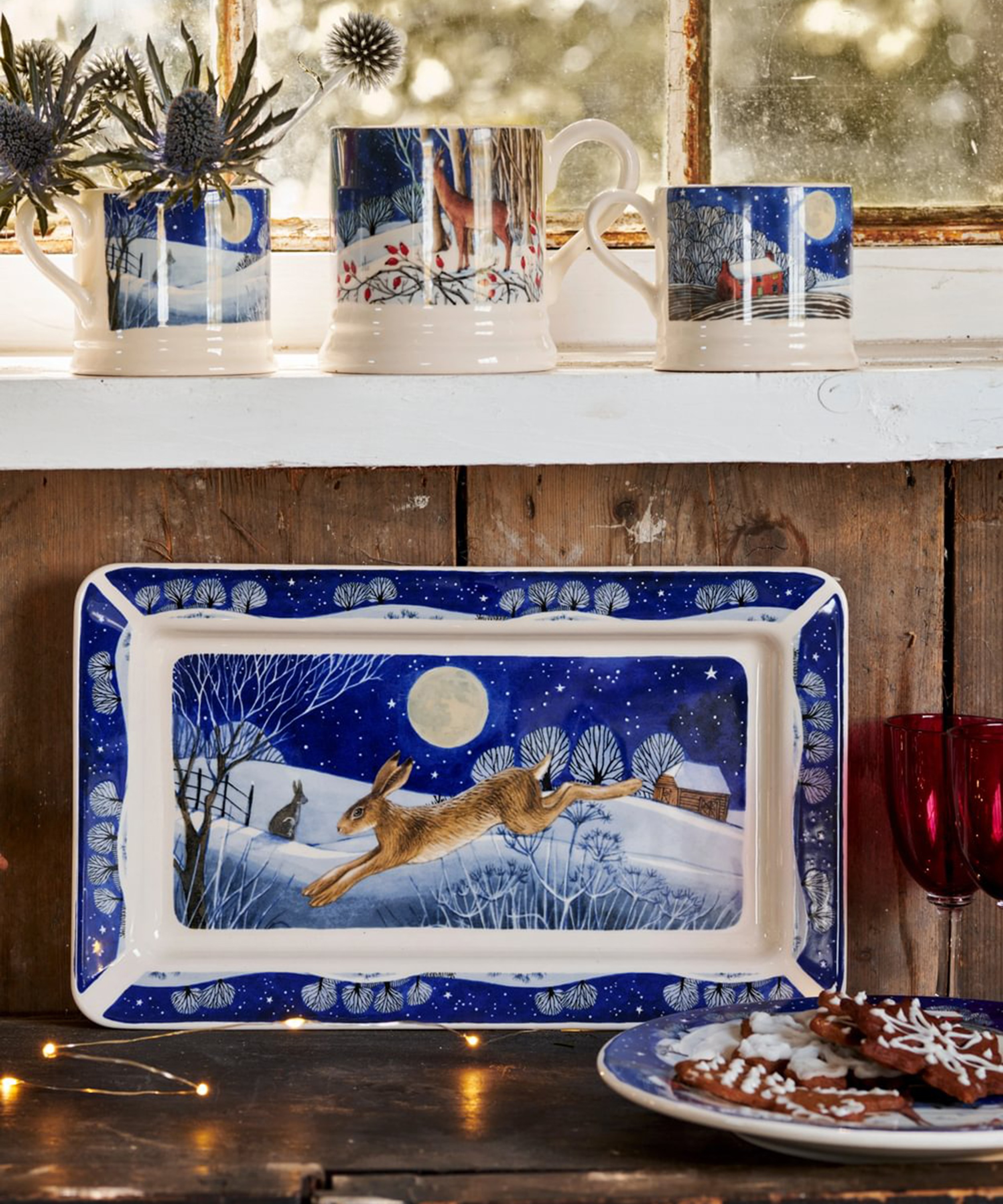 Emma Bridgewater - Midnight Hare Medium Oblong Plate image number 2