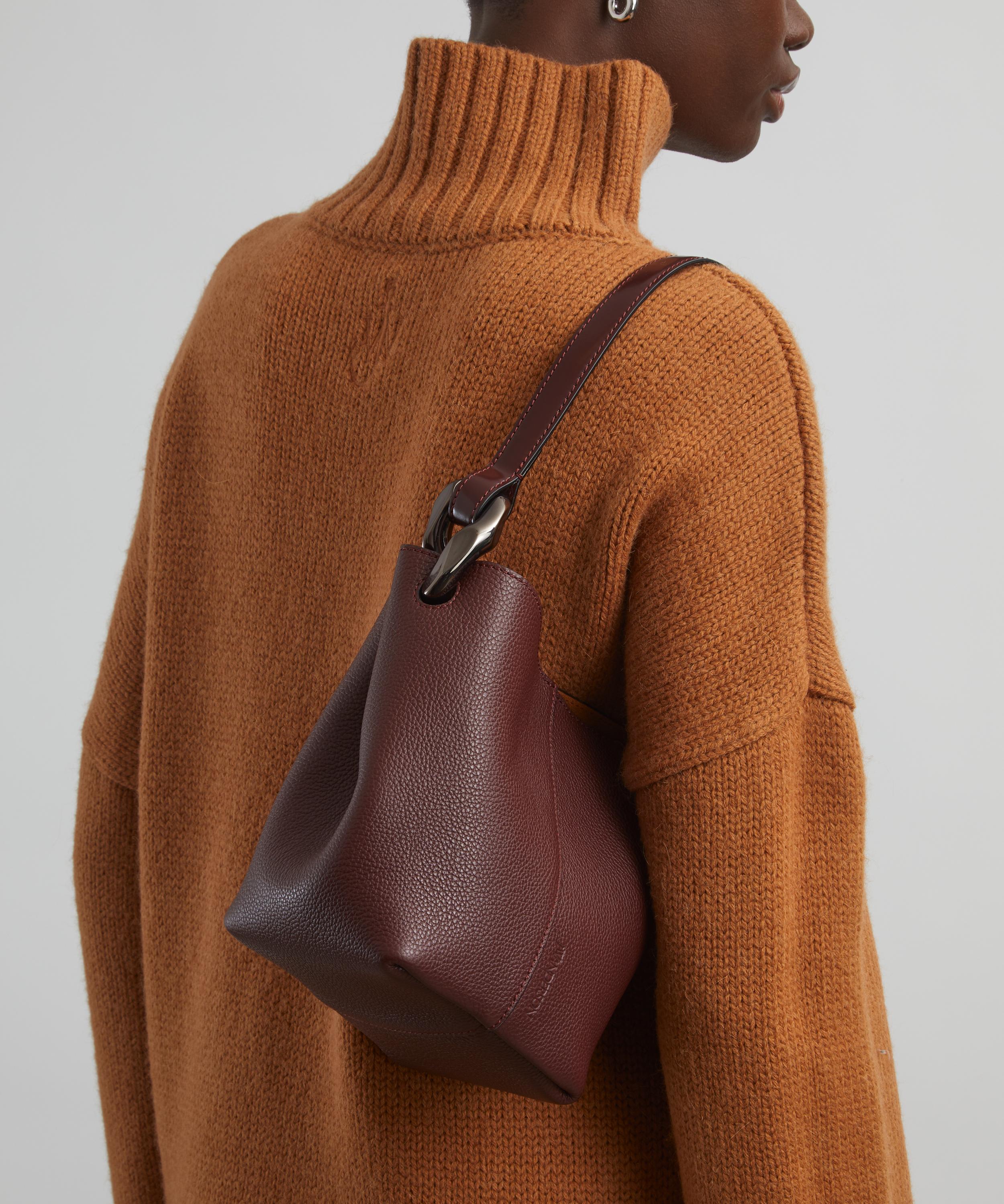 JW Anderson - JWA Burgundy Small Corner Bucket Bag image number 1