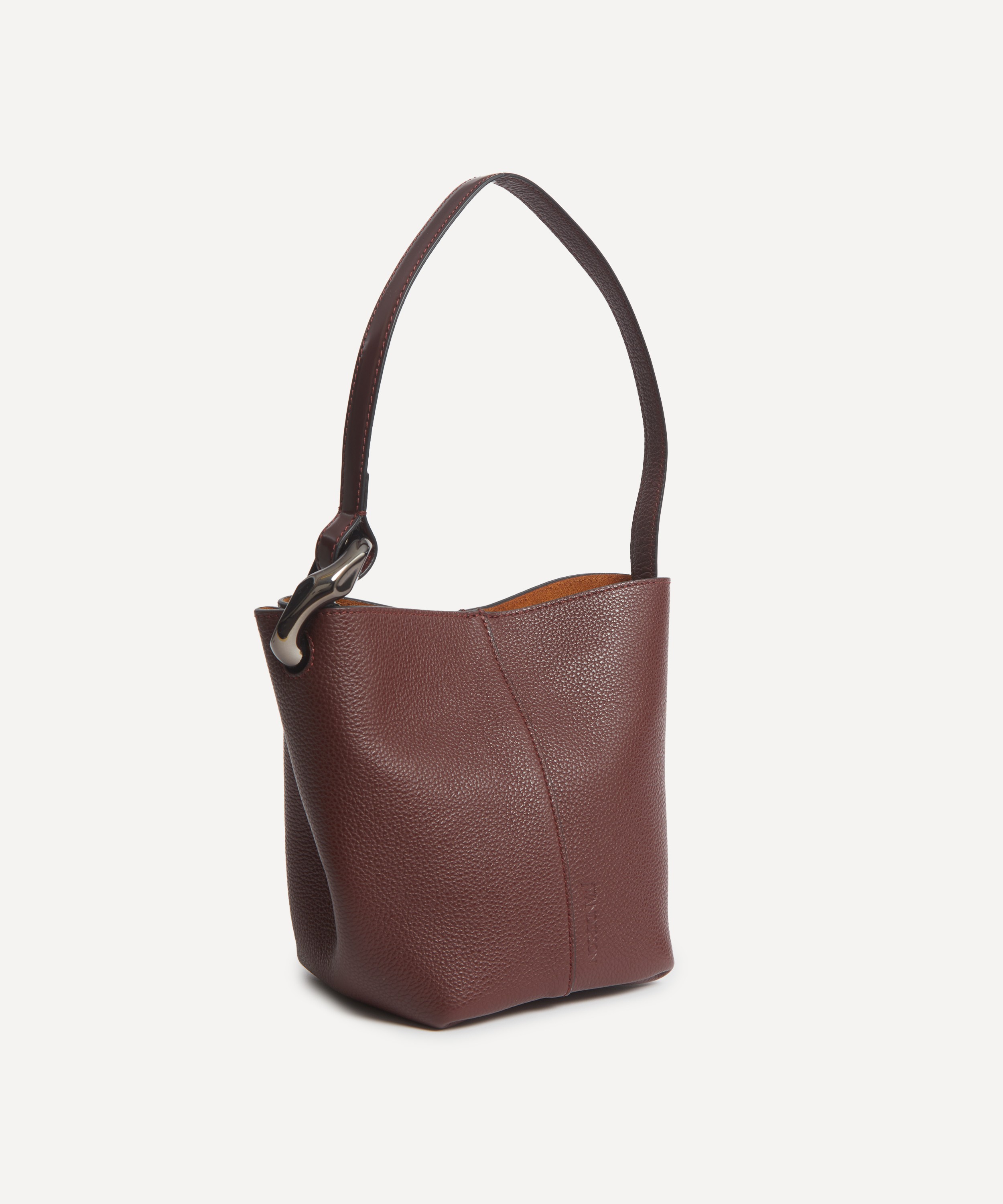 JW Anderson - JWA Burgundy Small Corner Bucket Bag image number 2