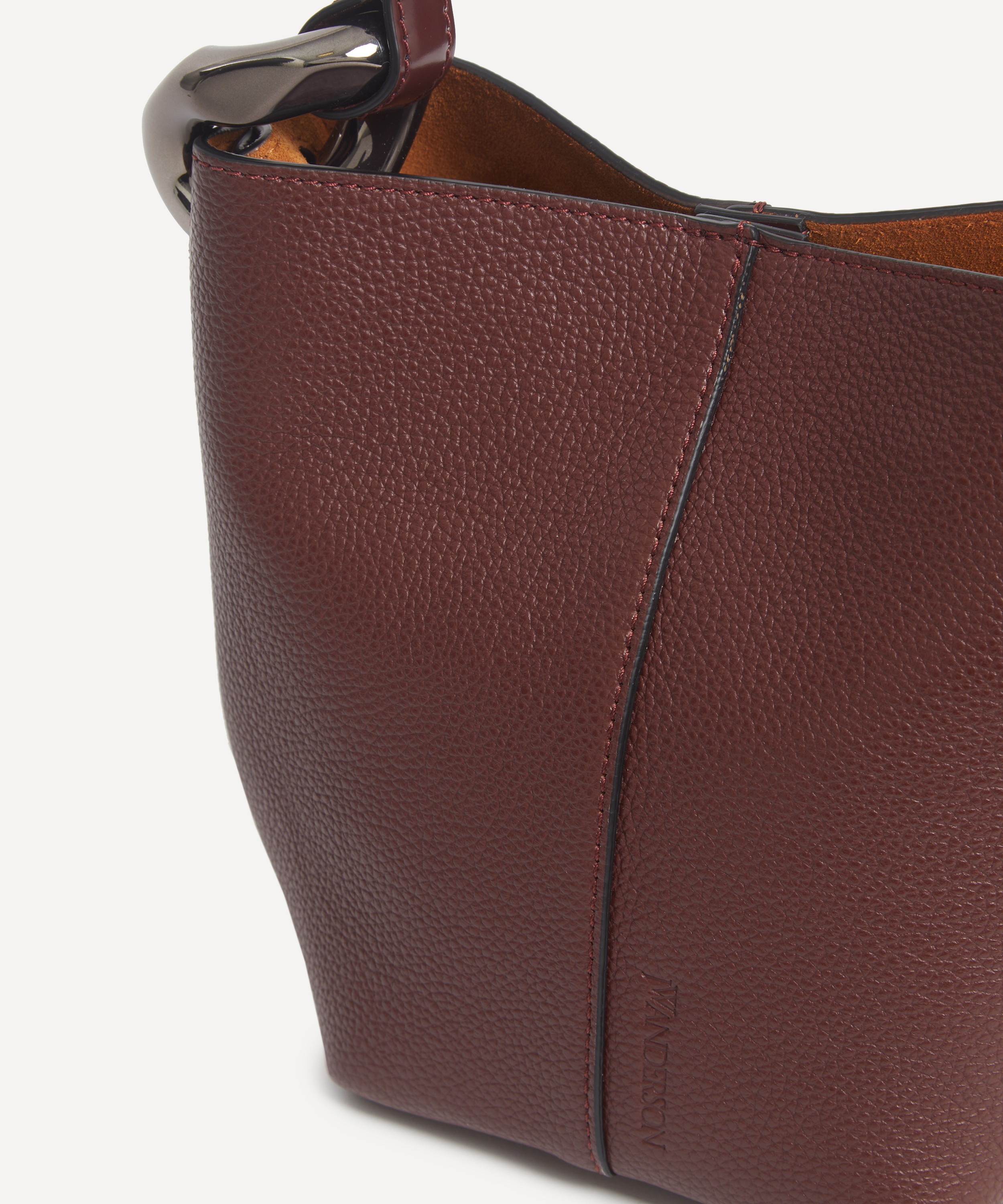 JW Anderson - JWA Burgundy Small Corner Bucket Bag image number 4