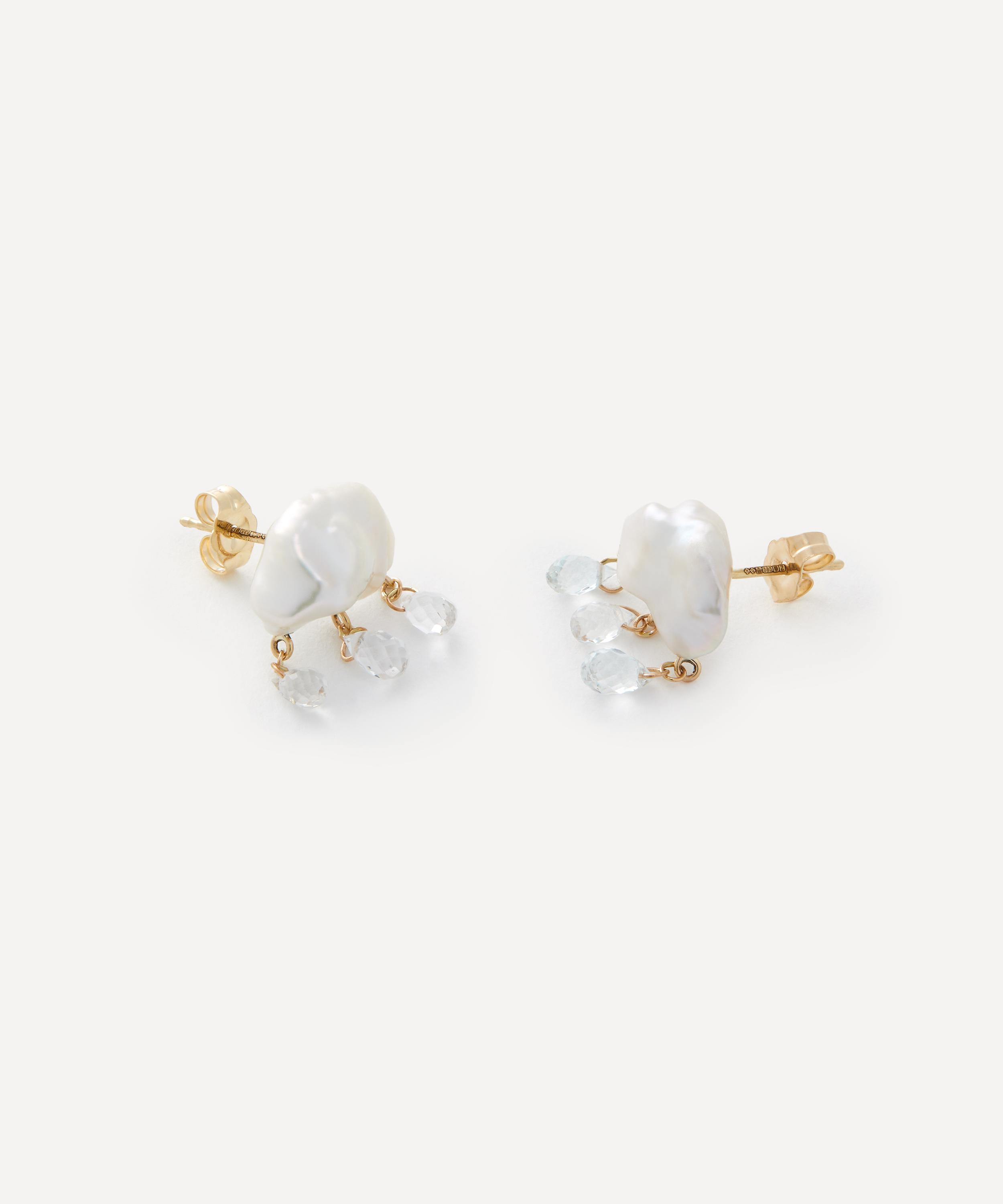 Rachel Quinn - 14ct Gold Rainy Day Stud Earrings image number 1