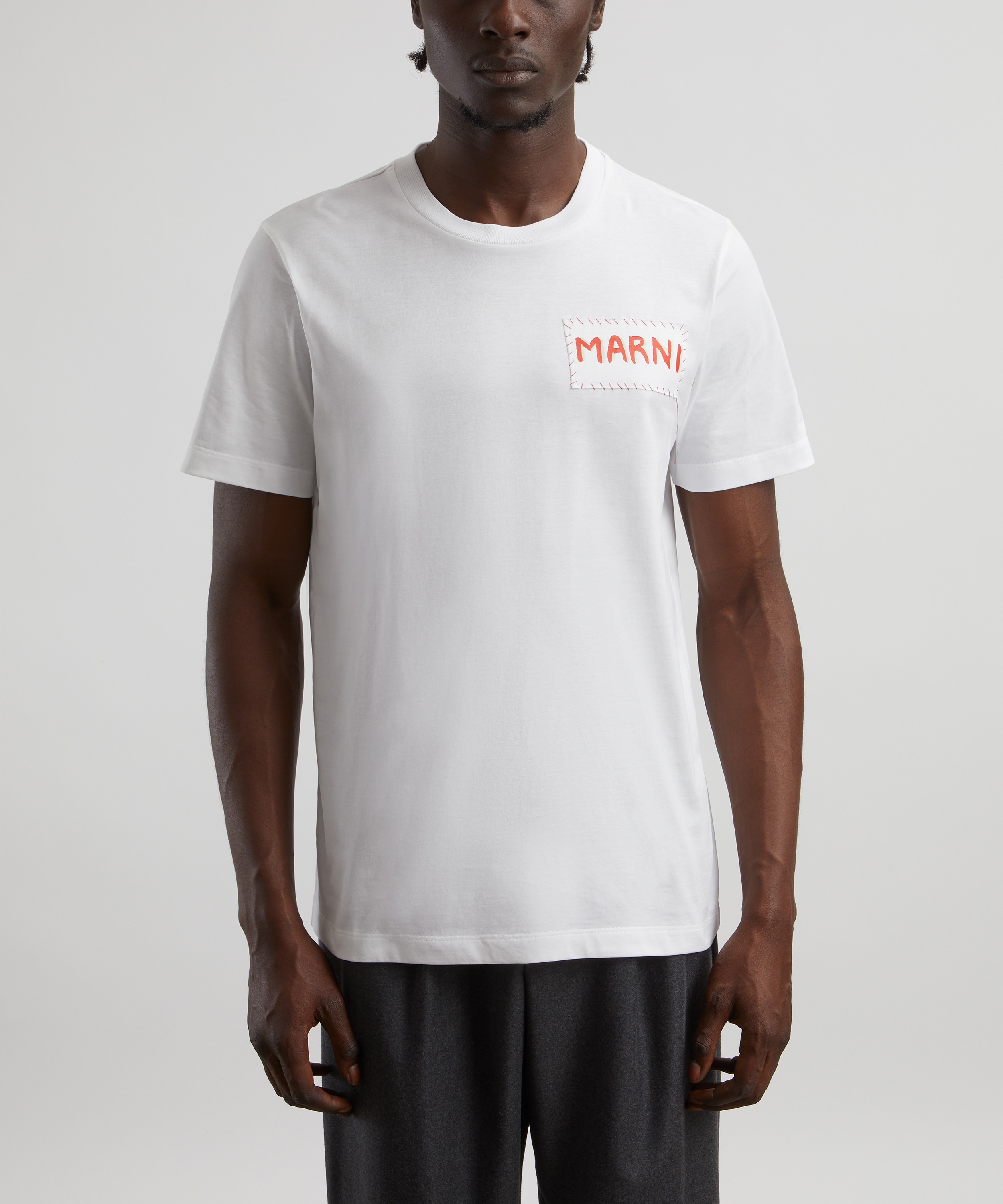 Marni - Logo Patch Cotton T-Shirt image number 2