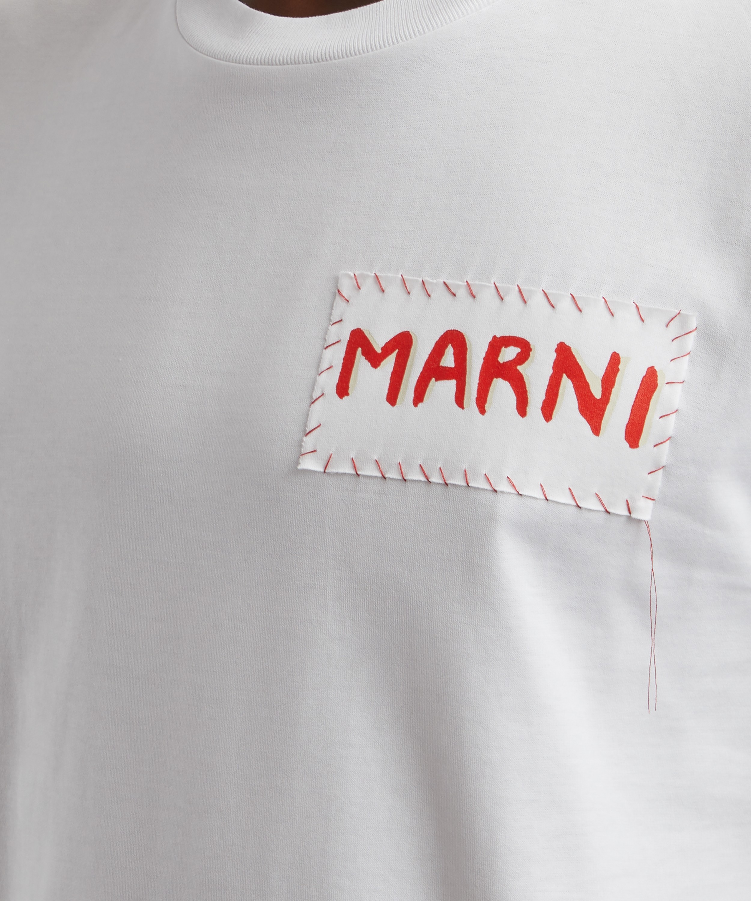 Marni - Logo Patch Cotton T-Shirt image number 4