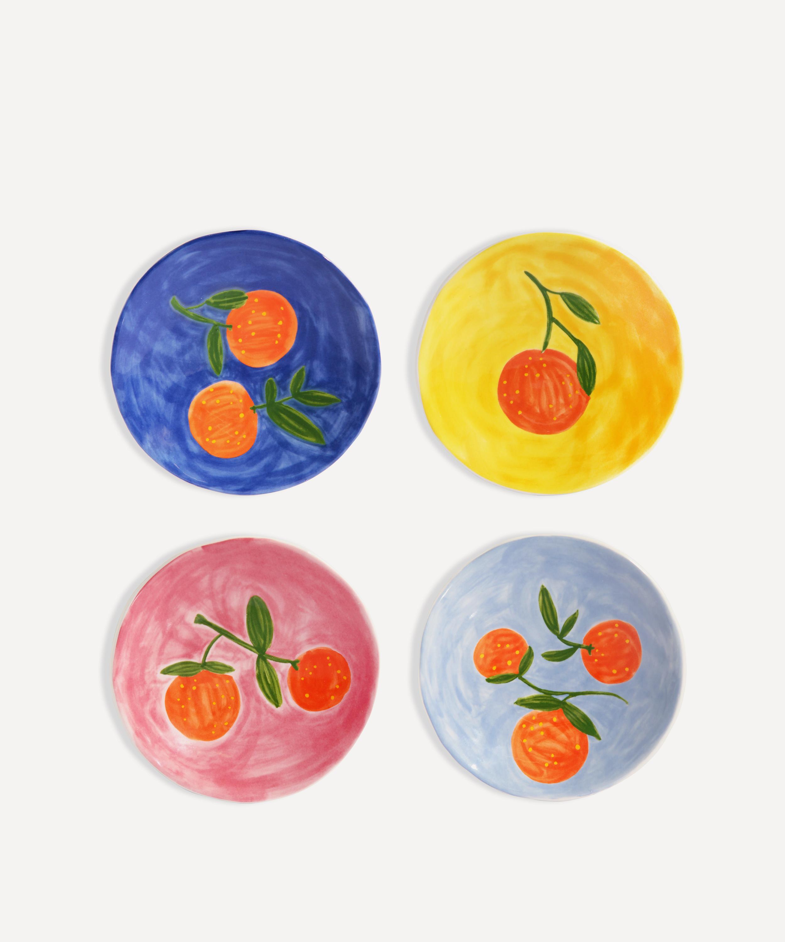 &Klevering - Orange Full Colour Plate Set of Four image number 0